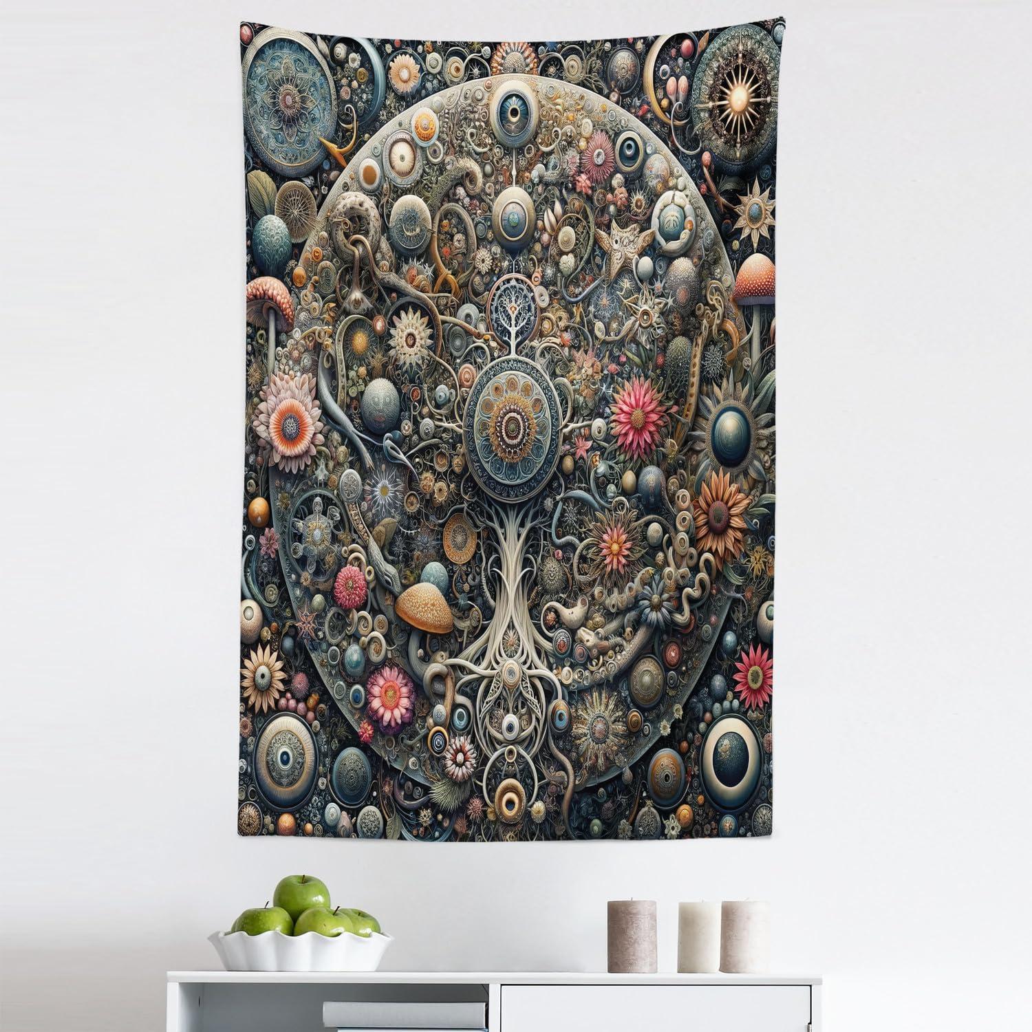 imageAmbesonne Turtle Tapestry Coral Reef and Sea Turtle Close up Photo Bonaire Island Waters Maritime Wide Wall Hanging for Bedroom Living Room Dorm 60 X 40 Pale Coffee Brown BlueDark Slate Blue Teal Pink