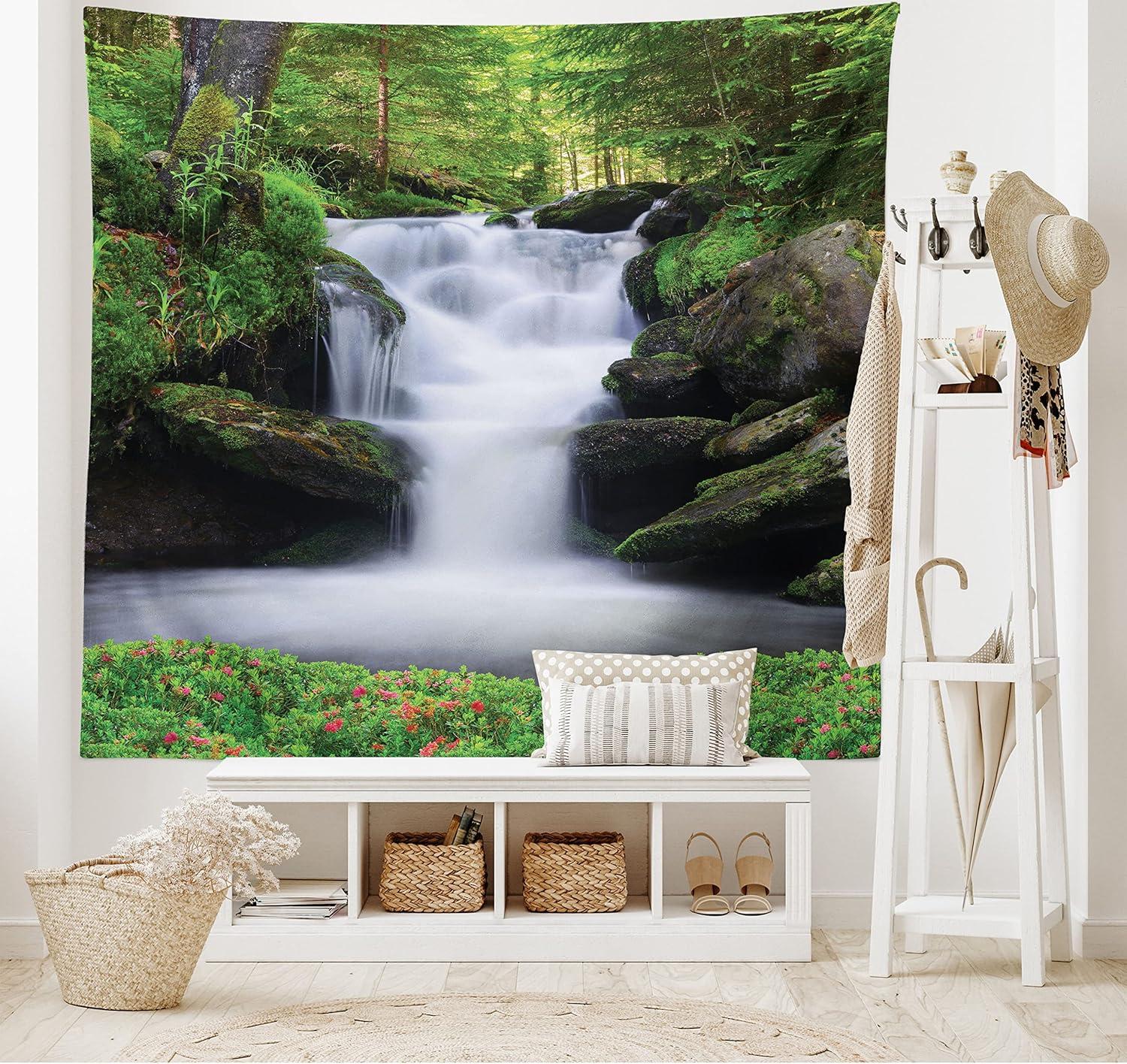 imageAmbesonne Turtle Tapestry Coral Reef and Sea Turtle Close up Photo Bonaire Island Waters Maritime Wide Wall Hanging for Bedroom Living Room Dorm 60 X 40 Pale Coffee Brown BlueGreen White