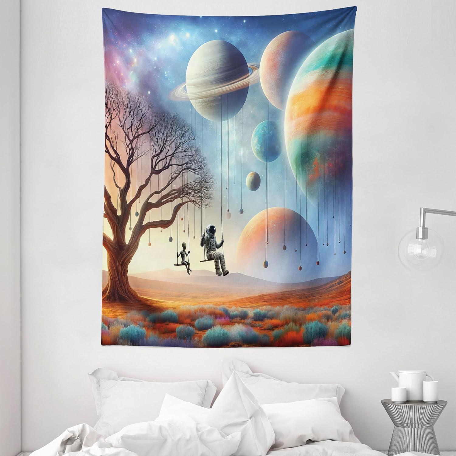 imageAmbesonne Turtle Tapestry Coral Reef and Sea Turtle Close up Photo Bonaire Island Waters Maritime Wide Wall Hanging for Bedroom Living Room Dorm 60 X 40 Pale Coffee Brown BlueLavender Teal Orange