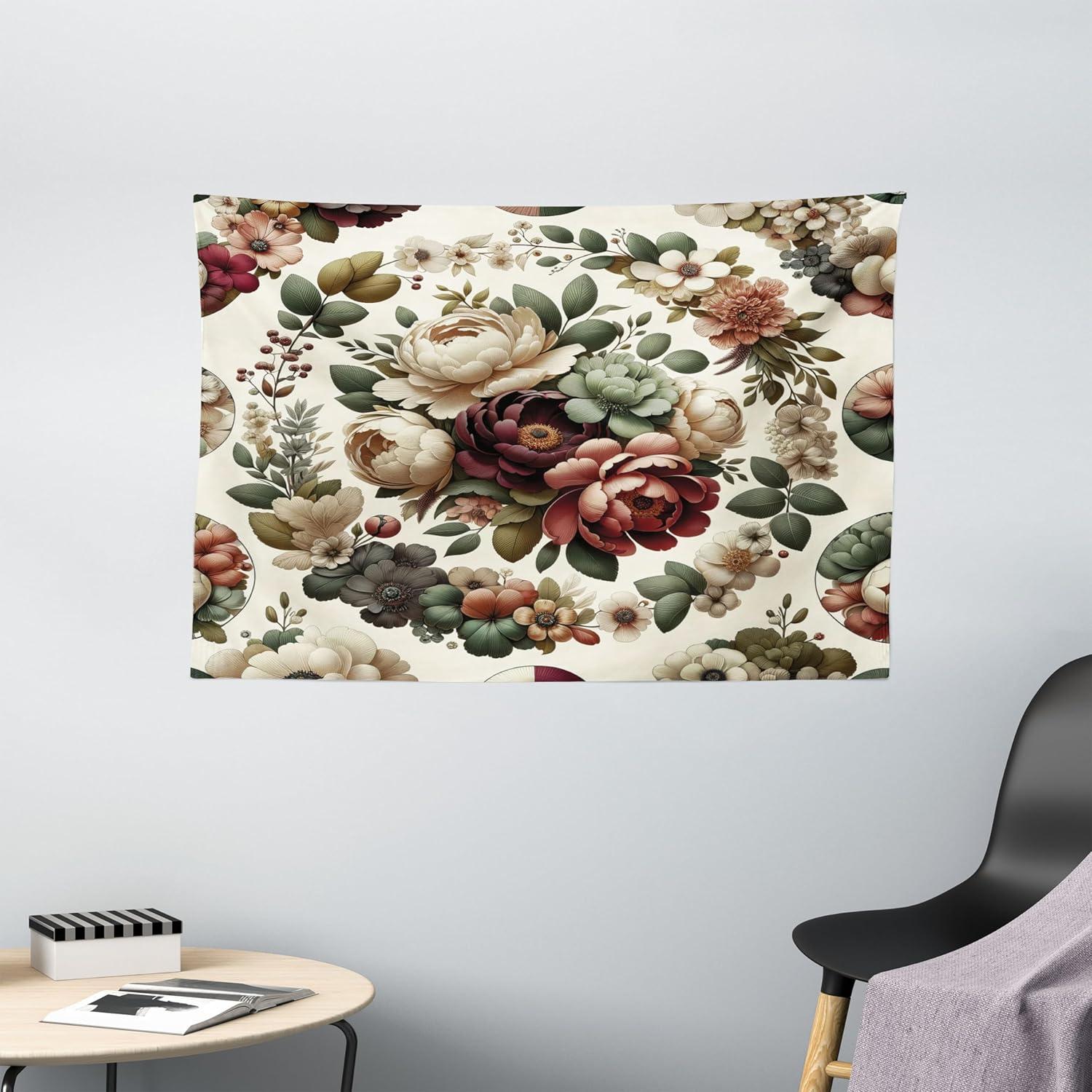 imageAmbesonne Turtle Tapestry Coral Reef and Sea Turtle Close up Photo Bonaire Island Waters Maritime Wide Wall Hanging for Bedroom Living Room Dorm 60 X 40 Pale Coffee Brown BluePale Green Ruby Khaki