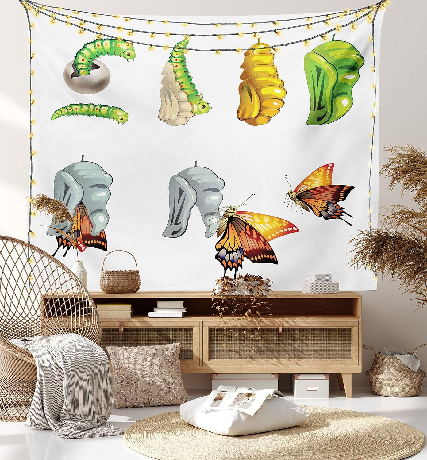imageAmbesonne Turtle Tapestry Coral Reef and Sea Turtle Close up Photo Bonaire Island Waters Maritime Wide Wall Hanging for Bedroom Living Room Dorm 60 X 40 Pale Coffee Brown BlueGreen Grey Marigold