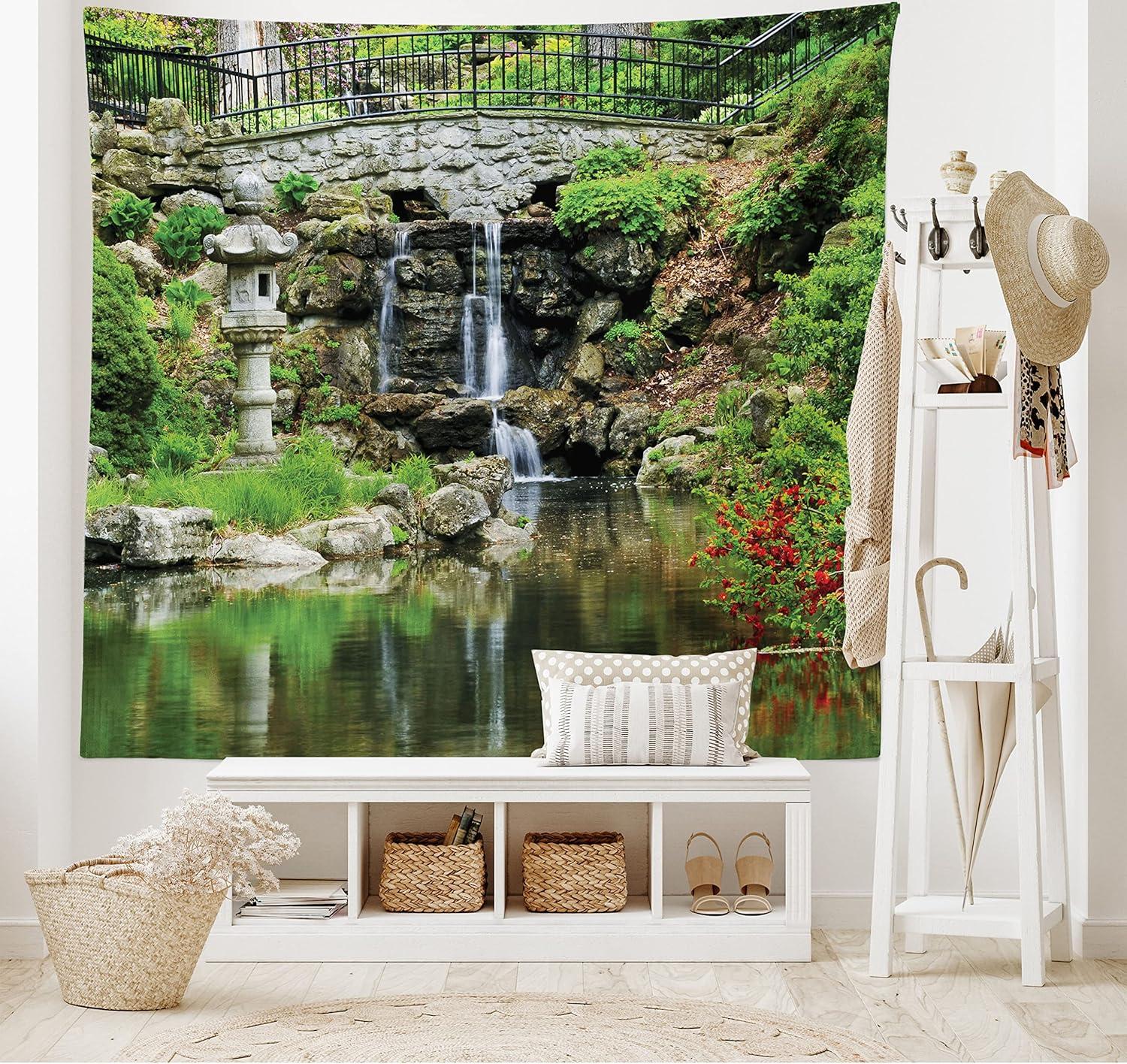 imageAmbesonne Turtle Tapestry Coral Reef and Sea Turtle Close up Photo Bonaire Island Waters Maritime Wide Wall Hanging for Bedroom Living Room Dorm 60 X 40 Pale Coffee Brown BlueWhite Green