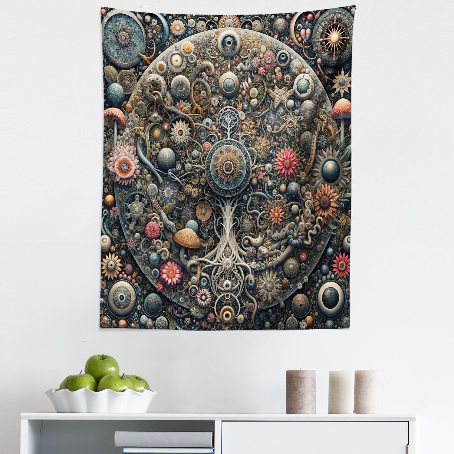 imageAmbesonne Turtle Tapestry Coral Reef and Sea Turtle Close up Photo Bonaire Island Waters Maritime Wide Wall Hanging for Bedroom Living Room Dorm 60 X 40 Pale Coffee Brown BlueDark Slate Blue Teal Pink