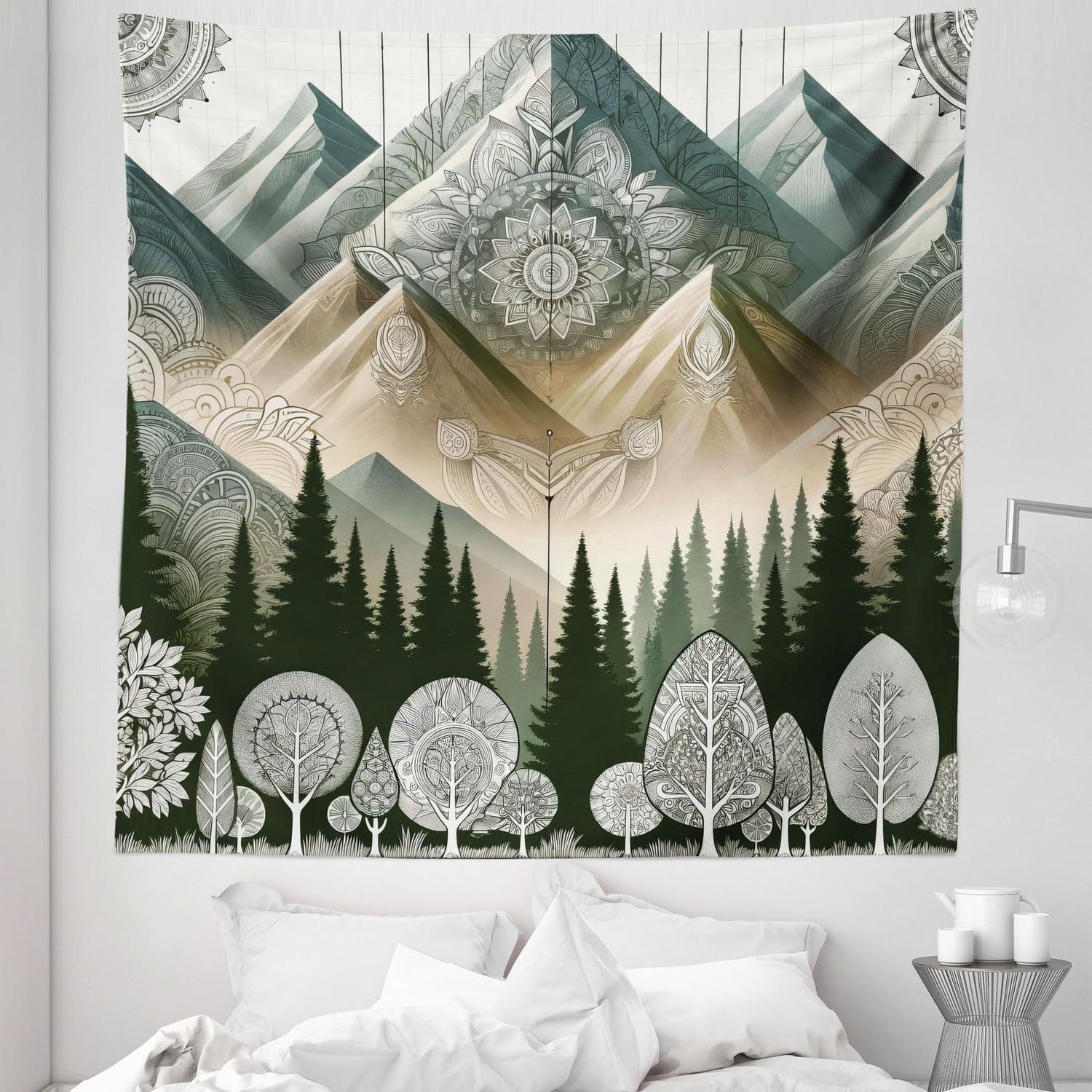 imageAmbesonne Turtle Tapestry Coral Reef and Sea Turtle Close up Photo Bonaire Island Waters Maritime Wide Wall Hanging for Bedroom Living Room Dorm 60 X 40 Pale Coffee Brown BlueDark Green Blue Grey Ecru