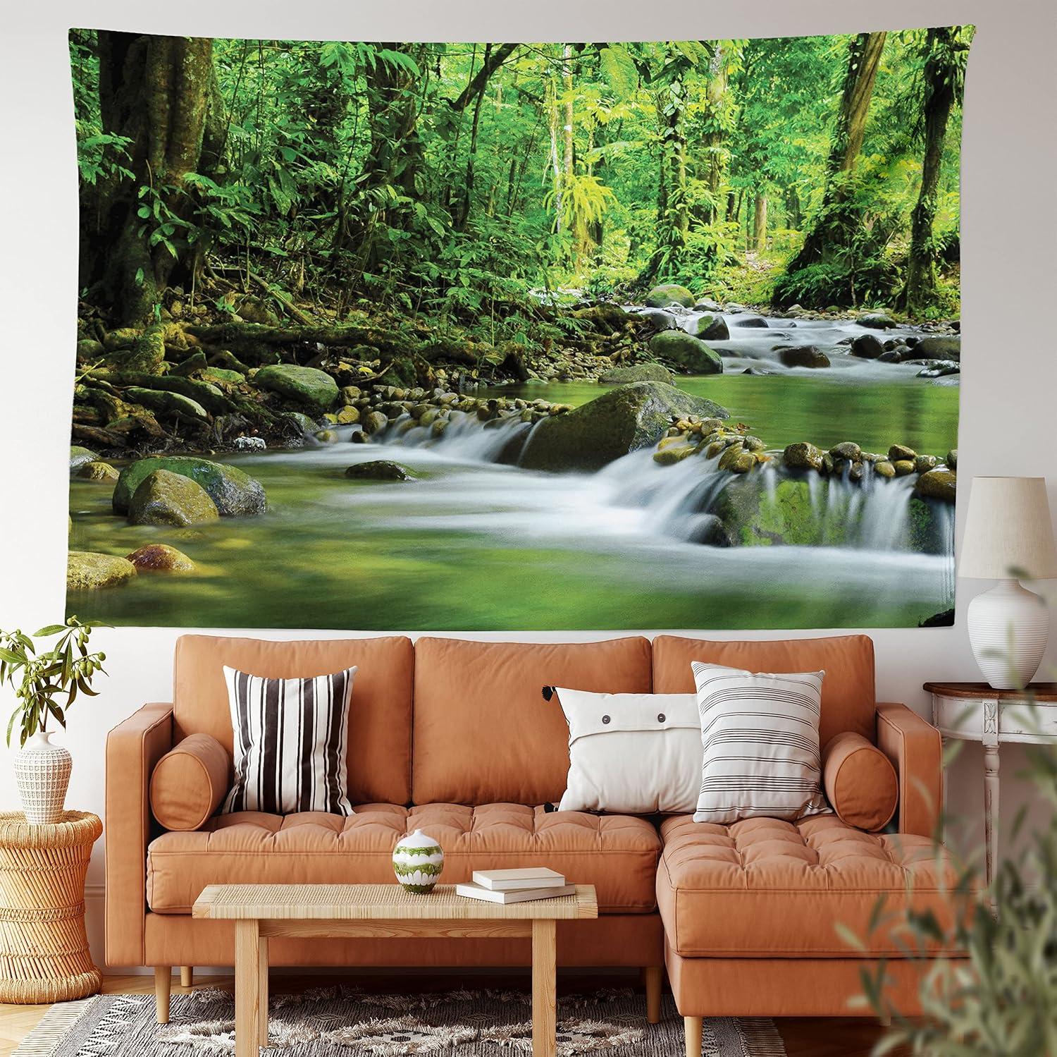 imageAmbesonne Turtle Tapestry Coral Reef and Sea Turtle Close up Photo Bonaire Island Waters Maritime Wide Wall Hanging for Bedroom Living Room Dorm 60 X 40 Pale Coffee Brown BlueBrown Green