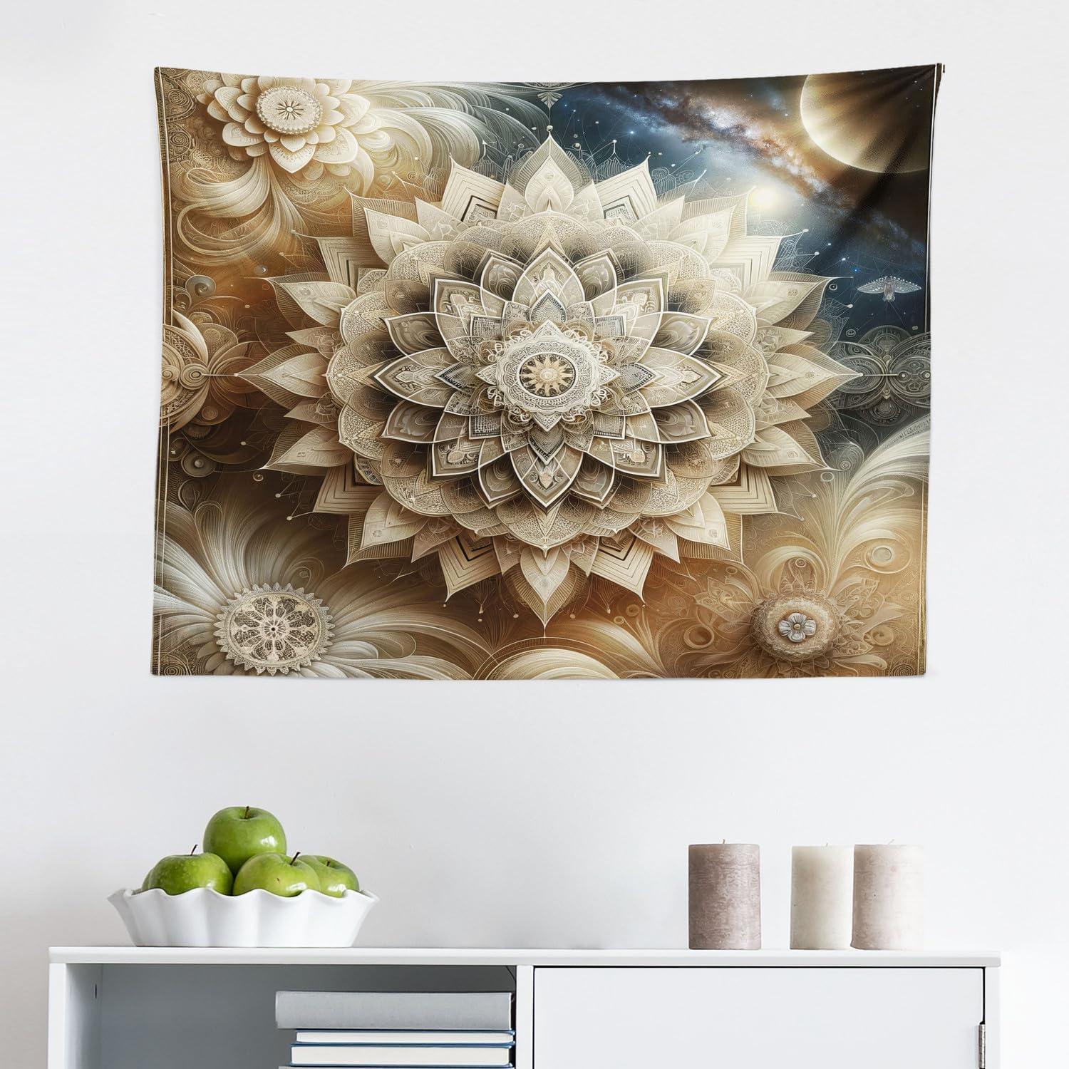 imageAmbesonne Turtle Tapestry Coral Reef and Sea Turtle Close up Photo Bonaire Island Waters Maritime Wide Wall Hanging for Bedroom Living Room Dorm 60 X 40 Pale Coffee Brown BluePale Khaki Camel Sea Blue