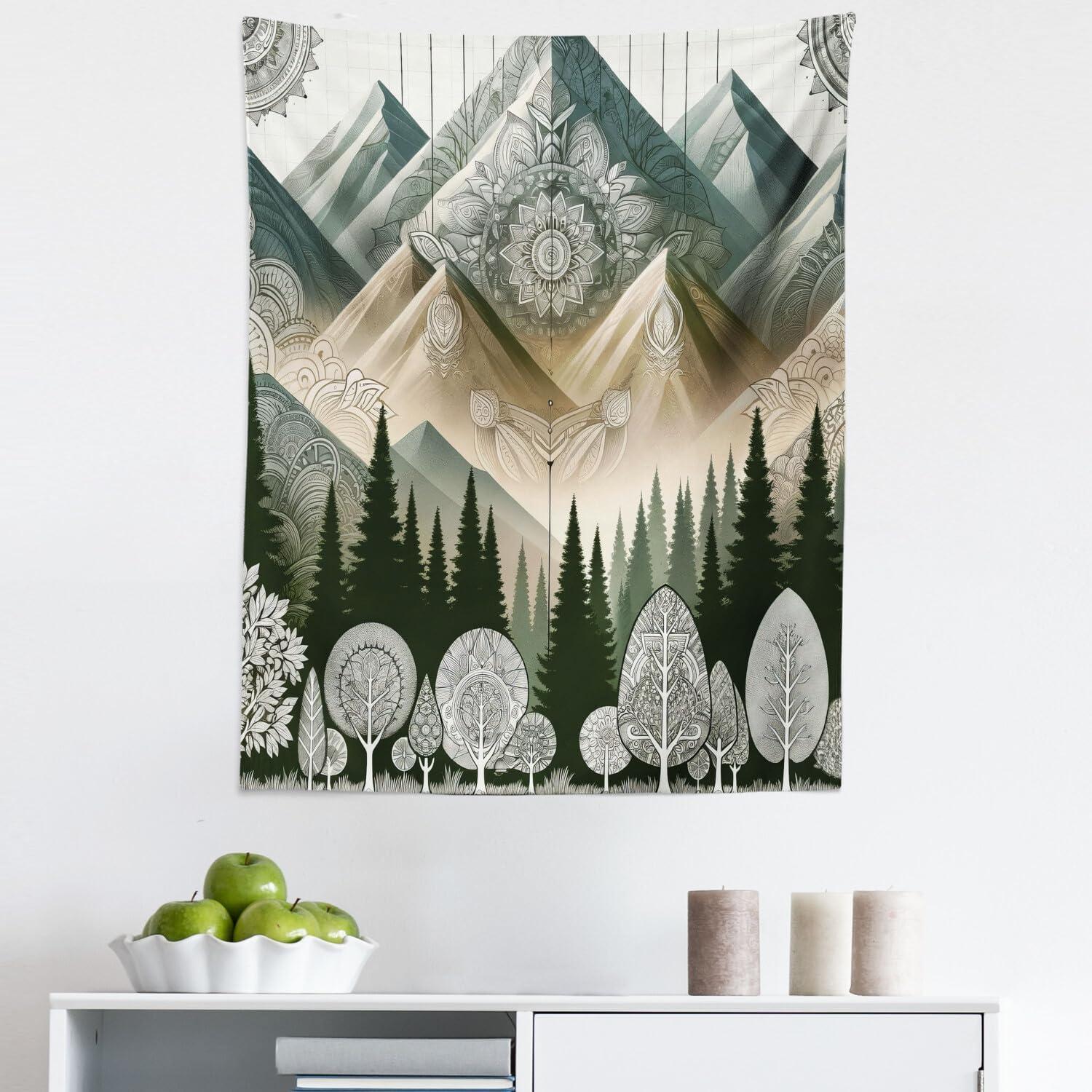 imageAmbesonne Turtle Tapestry Coral Reef and Sea Turtle Close up Photo Bonaire Island Waters Maritime Wide Wall Hanging for Bedroom Living Room Dorm 60 X 40 Pale Coffee Brown BlueDark Green Blue Grey Ecru