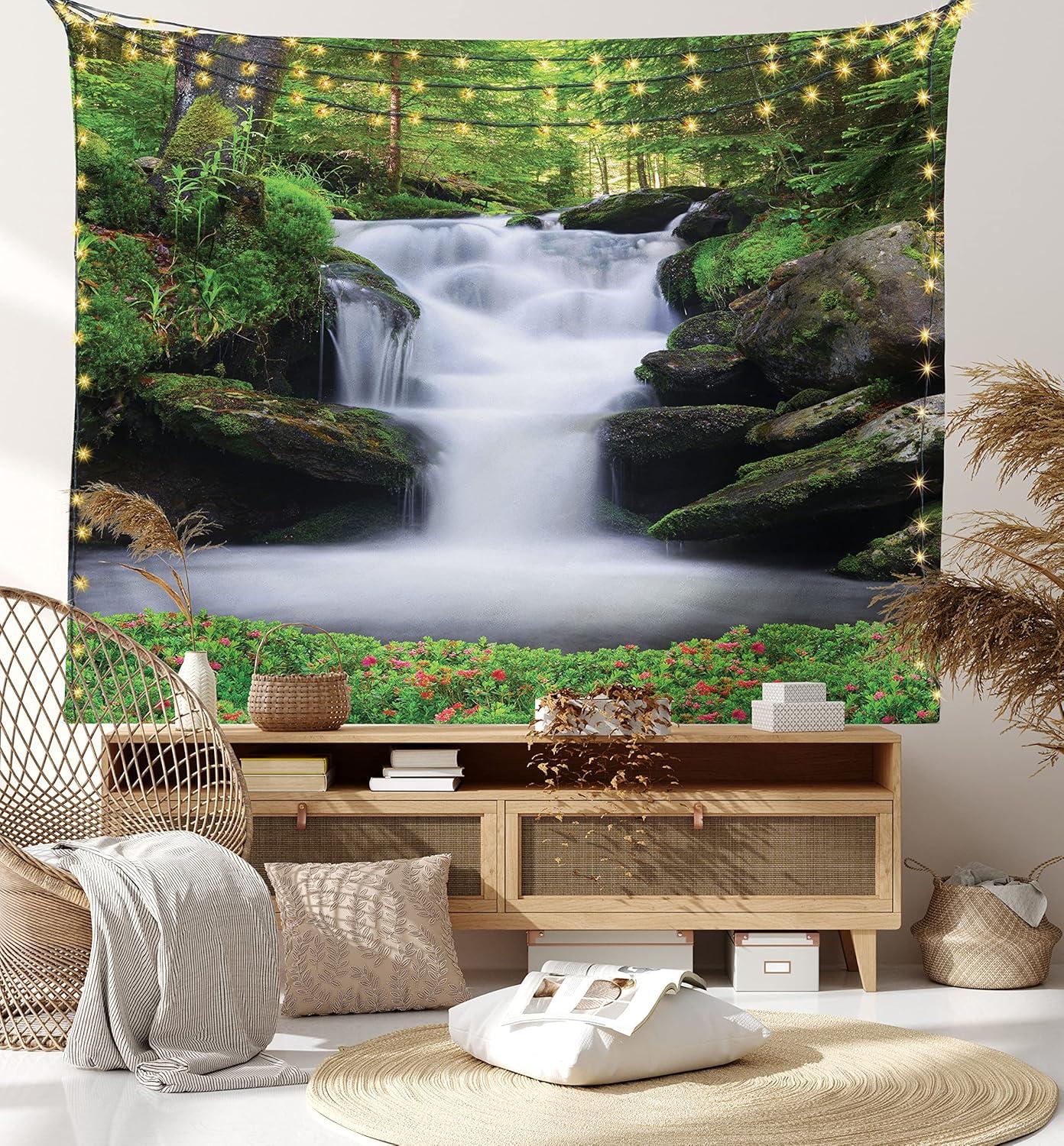 imageAmbesonne Turtle Tapestry Coral Reef and Sea Turtle Close up Photo Bonaire Island Waters Maritime Wide Wall Hanging for Bedroom Living Room Dorm 60 X 40 Pale Coffee Brown BlueGreen White