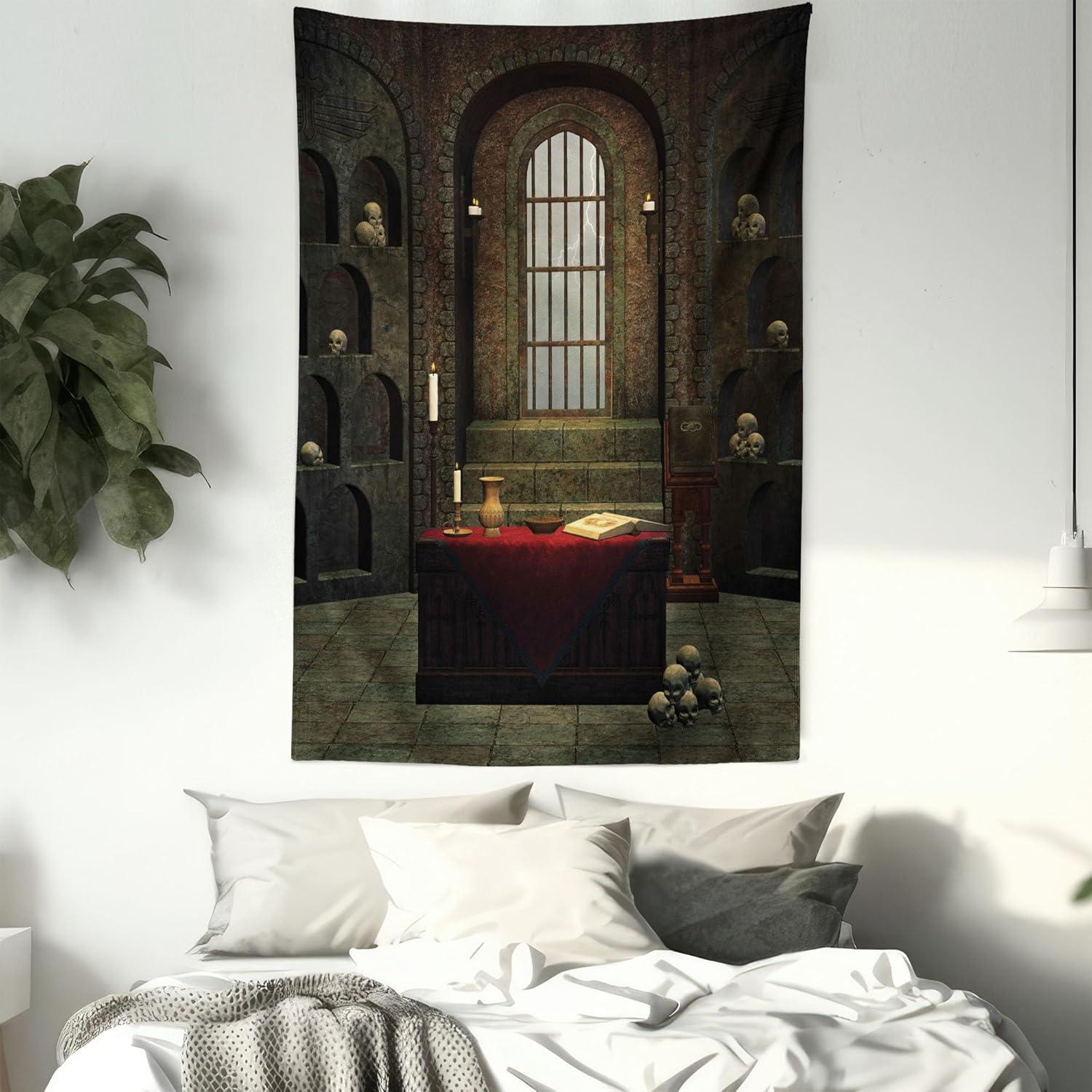imageAmbesonne Turtle Tapestry Coral Reef and Sea Turtle Close up Photo Bonaire Island Waters Maritime Wide Wall Hanging for Bedroom Living Room Dorm 60 X 40 Pale Coffee Brown BlueRed Brown