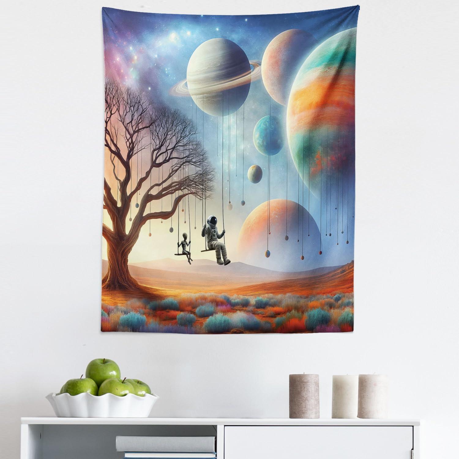 imageAmbesonne Turtle Tapestry Coral Reef and Sea Turtle Close up Photo Bonaire Island Waters Maritime Wide Wall Hanging for Bedroom Living Room Dorm 60 X 40 Pale Coffee Brown BlueLavender Teal Orange