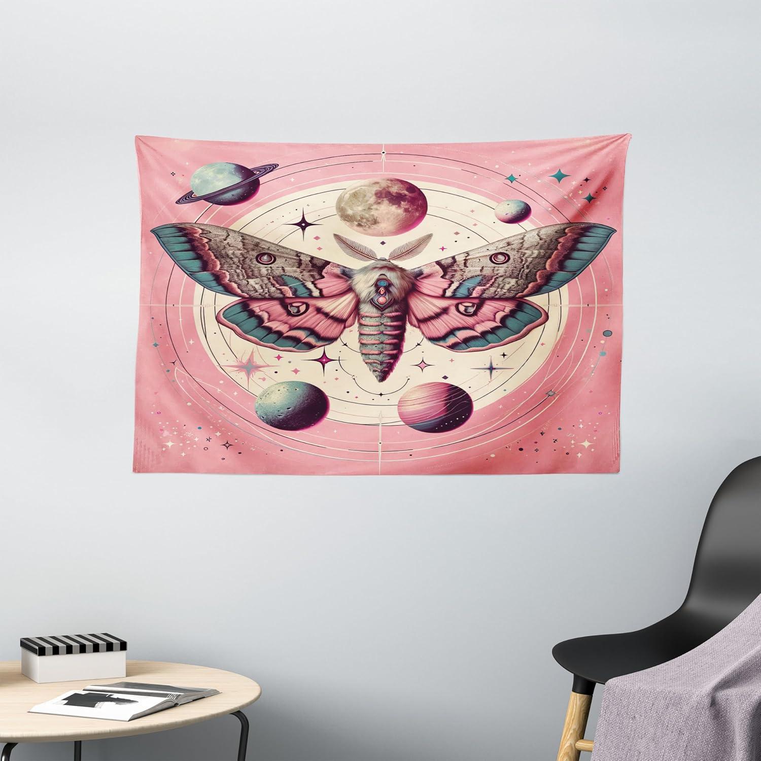 imageAmbesonne Turtle Tapestry Coral Reef and Sea Turtle Close up Photo Bonaire Island Waters Maritime Wide Wall Hanging for Bedroom Living Room Dorm 60 X 40 Pale Coffee Brown BlueRose Cadet Blue