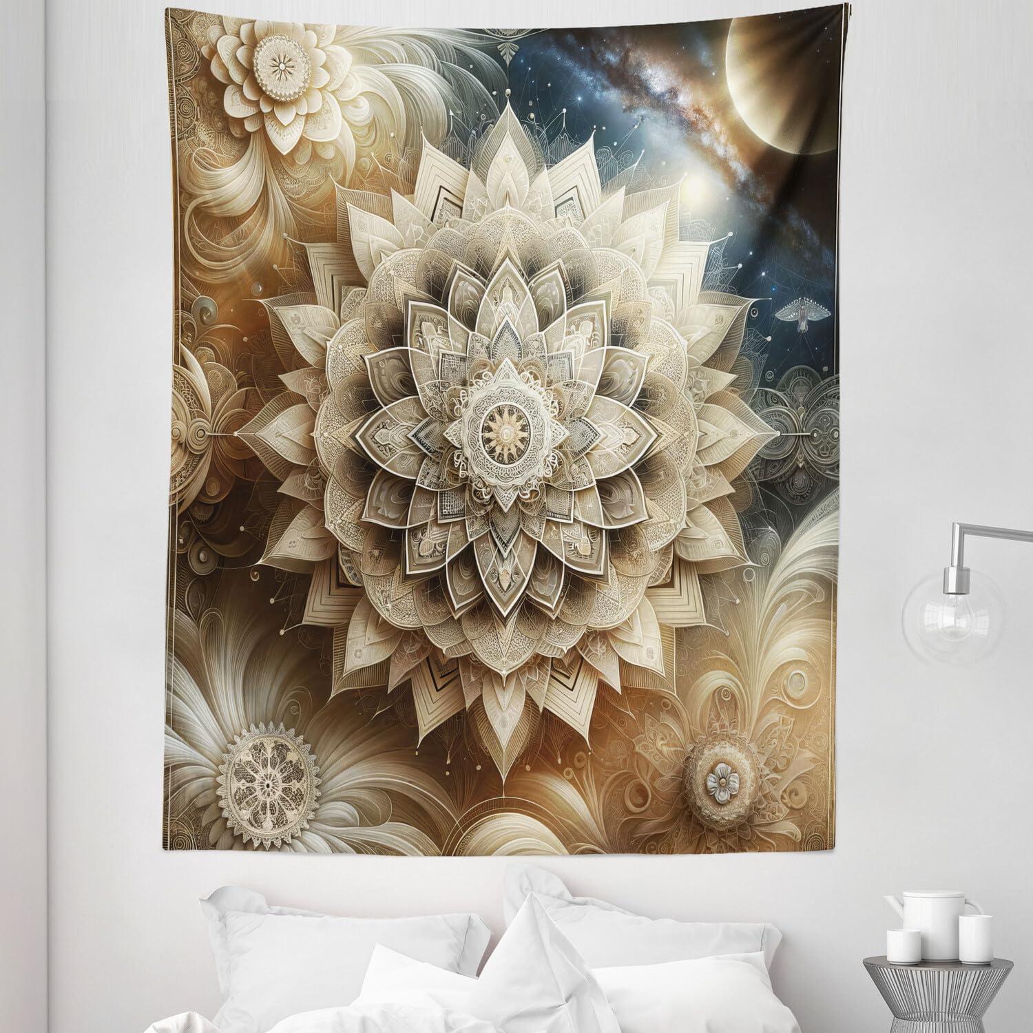 imageAmbesonne Turtle Tapestry Coral Reef and Sea Turtle Close up Photo Bonaire Island Waters Maritime Wide Wall Hanging for Bedroom Living Room Dorm 60 X 40 Pale Coffee Brown BluePale Khaki Camel Sea Blue