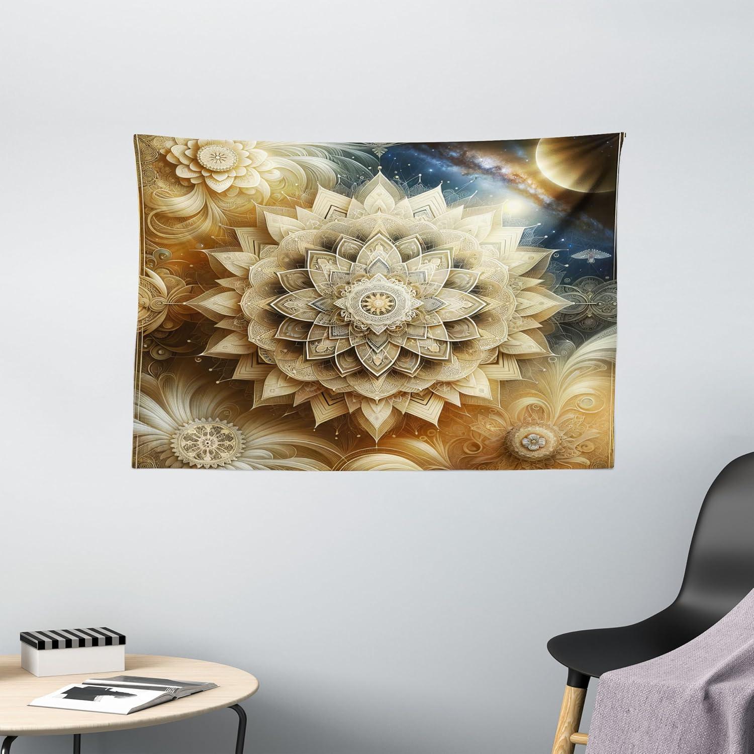 imageAmbesonne Turtle Tapestry Coral Reef and Sea Turtle Close up Photo Bonaire Island Waters Maritime Wide Wall Hanging for Bedroom Living Room Dorm 60 X 40 Pale Coffee Brown BluePale Khaki Camel Sea Blue