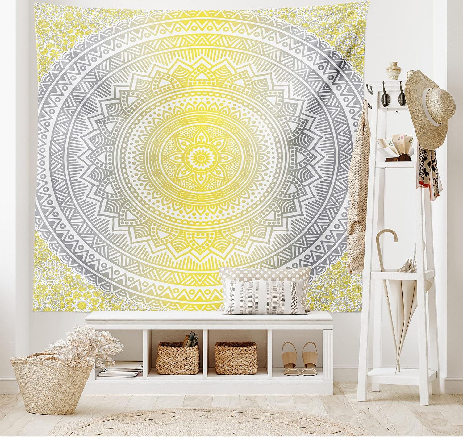 imageAmbesonne Turtle Tapestry Coral Reef and Sea Turtle Close up Photo Bonaire Island Waters Maritime Wide Wall Hanging for Bedroom Living Room Dorm 60 X 40 Pale Coffee Brown BlueYellow Grey