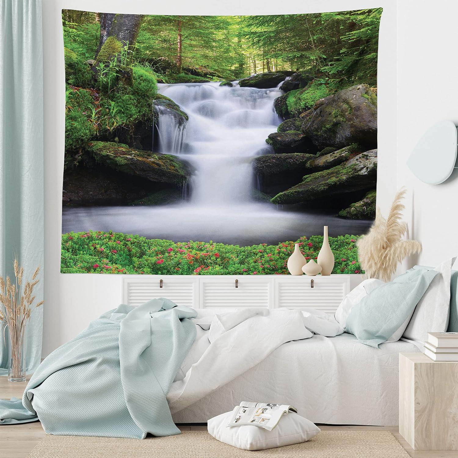 imageAmbesonne Turtle Tapestry Coral Reef and Sea Turtle Close up Photo Bonaire Island Waters Maritime Wide Wall Hanging for Bedroom Living Room Dorm 60 X 40 Pale Coffee Brown BlueGreen White