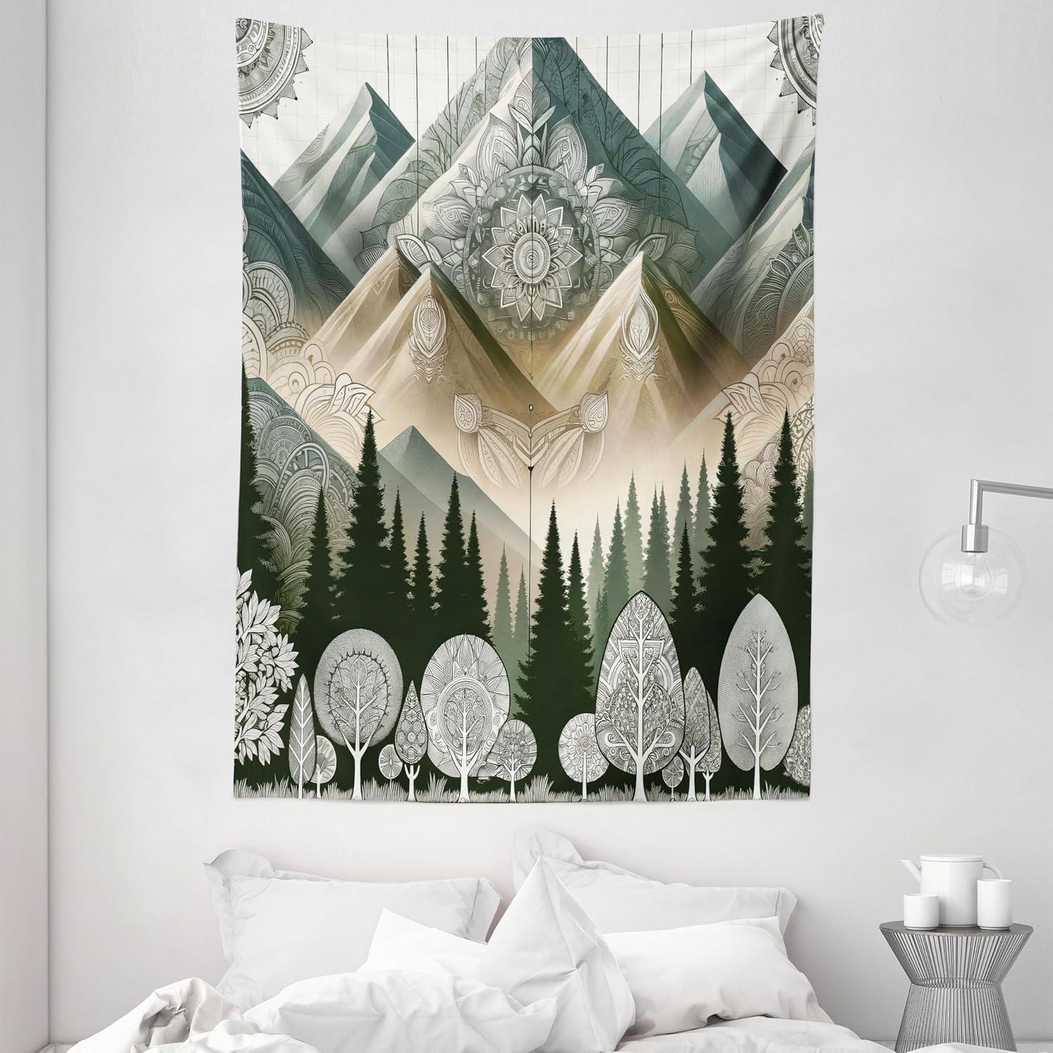 imageAmbesonne Turtle Tapestry Coral Reef and Sea Turtle Close up Photo Bonaire Island Waters Maritime Wide Wall Hanging for Bedroom Living Room Dorm 60 X 40 Pale Coffee Brown BlueDark Green Blue Grey Ecru