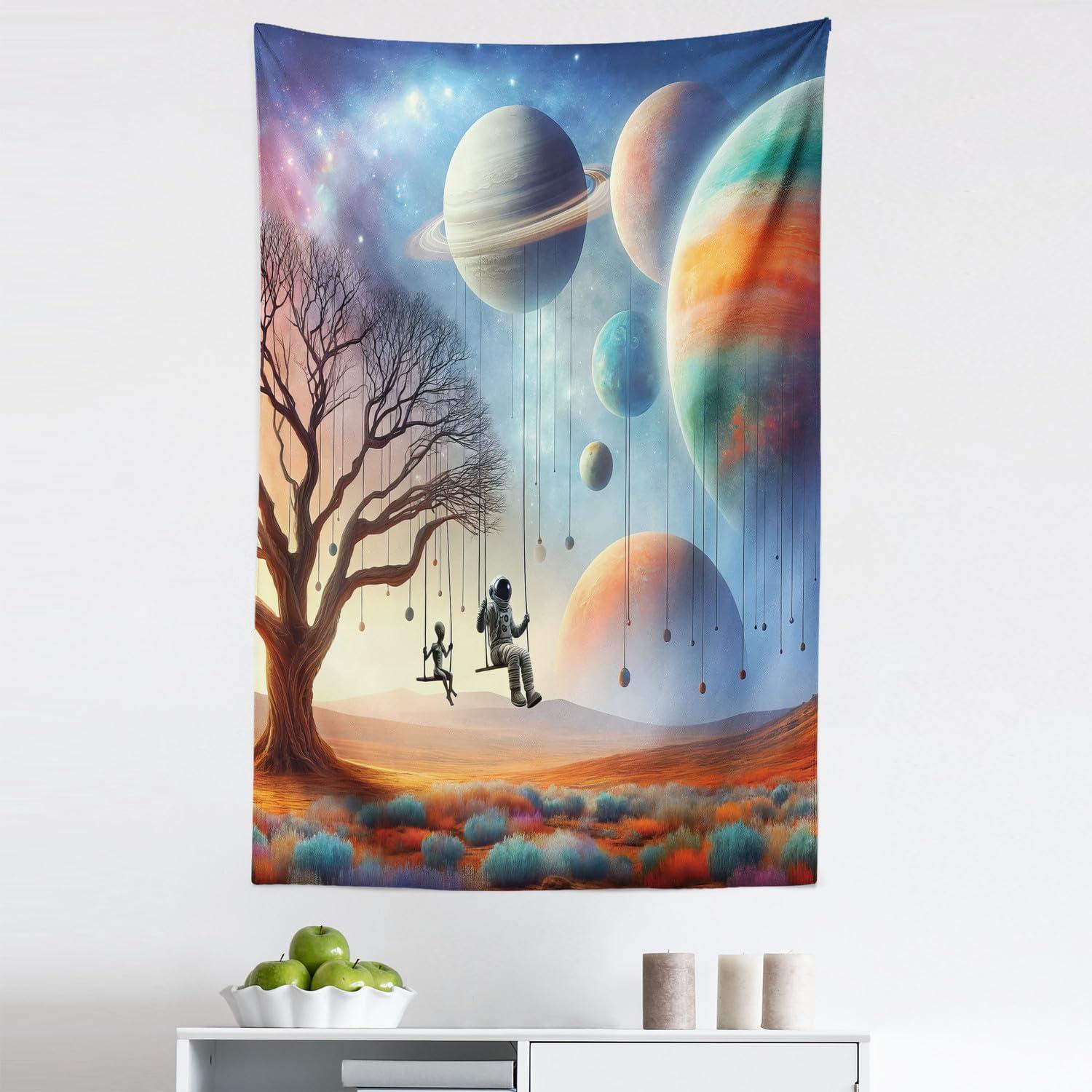 imageAmbesonne Turtle Tapestry Coral Reef and Sea Turtle Close up Photo Bonaire Island Waters Maritime Wide Wall Hanging for Bedroom Living Room Dorm 60 X 40 Pale Coffee Brown BlueLavender Teal Orange
