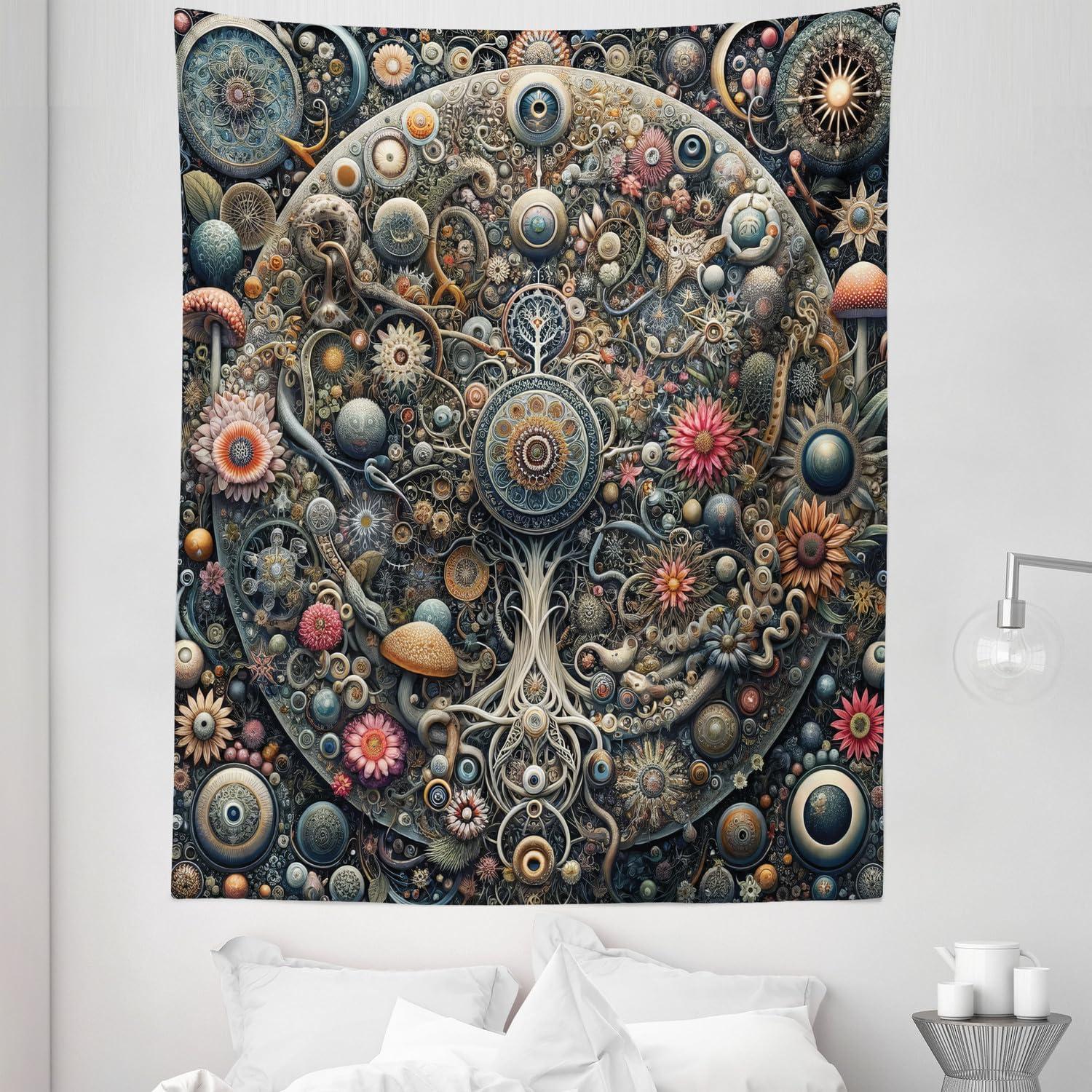 imageAmbesonne Turtle Tapestry Coral Reef and Sea Turtle Close up Photo Bonaire Island Waters Maritime Wide Wall Hanging for Bedroom Living Room Dorm 60 X 40 Pale Coffee Brown BlueDark Slate Blue Teal Pink