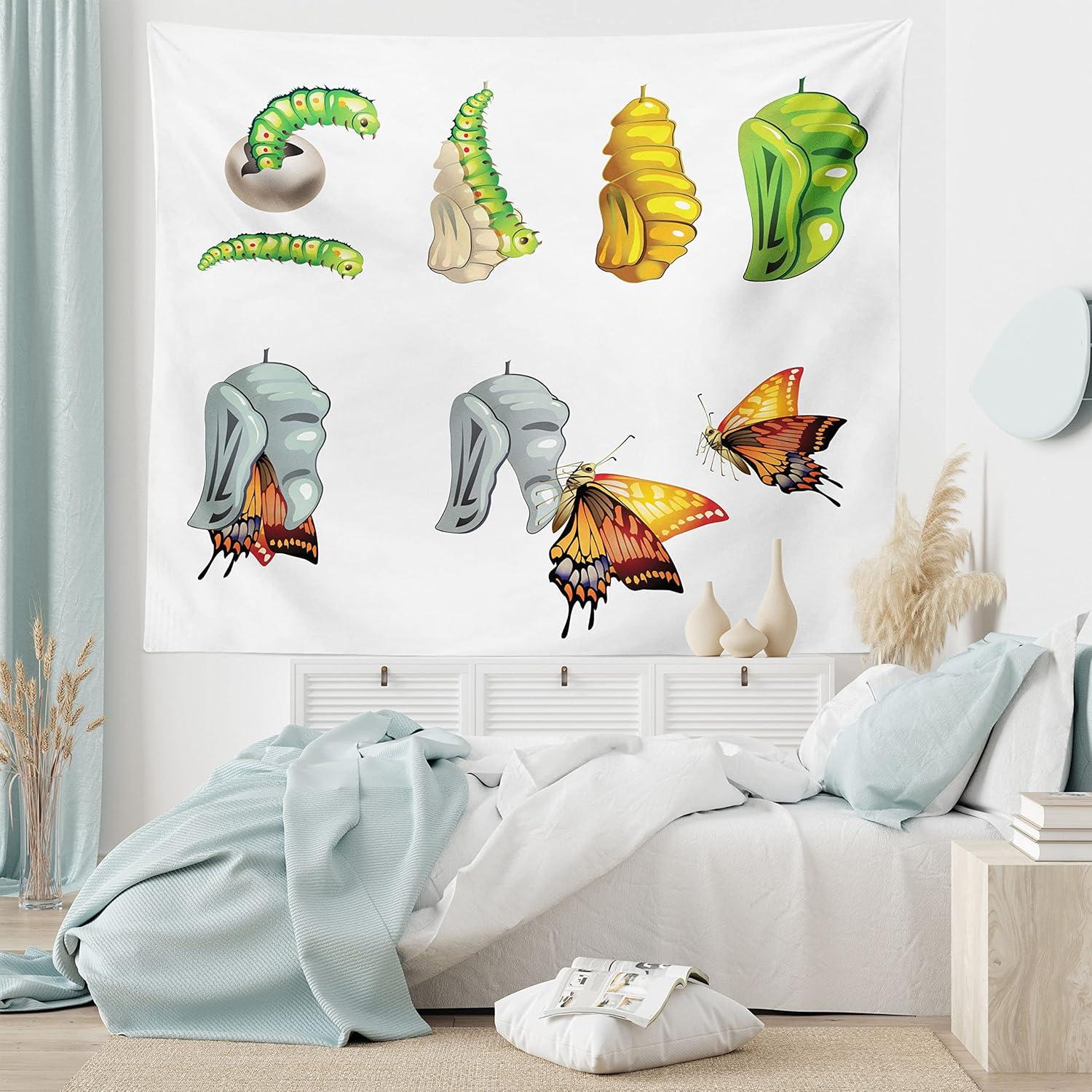imageAmbesonne Turtle Tapestry Coral Reef and Sea Turtle Close up Photo Bonaire Island Waters Maritime Wide Wall Hanging for Bedroom Living Room Dorm 60 X 40 Pale Coffee Brown BlueGreen Grey Marigold