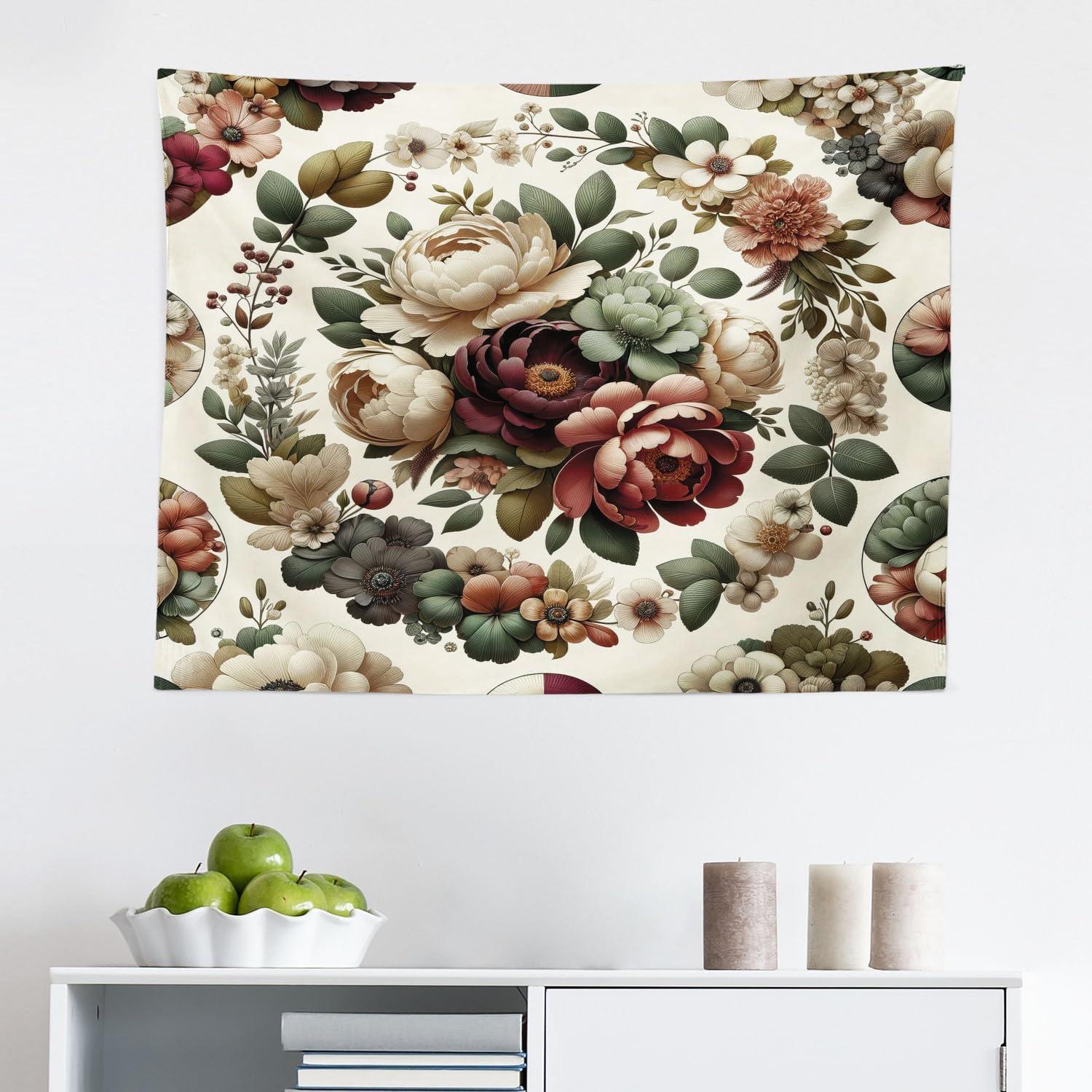imageAmbesonne Turtle Tapestry Coral Reef and Sea Turtle Close up Photo Bonaire Island Waters Maritime Wide Wall Hanging for Bedroom Living Room Dorm 60 X 40 Pale Coffee Brown BluePale Green Ruby Khaki