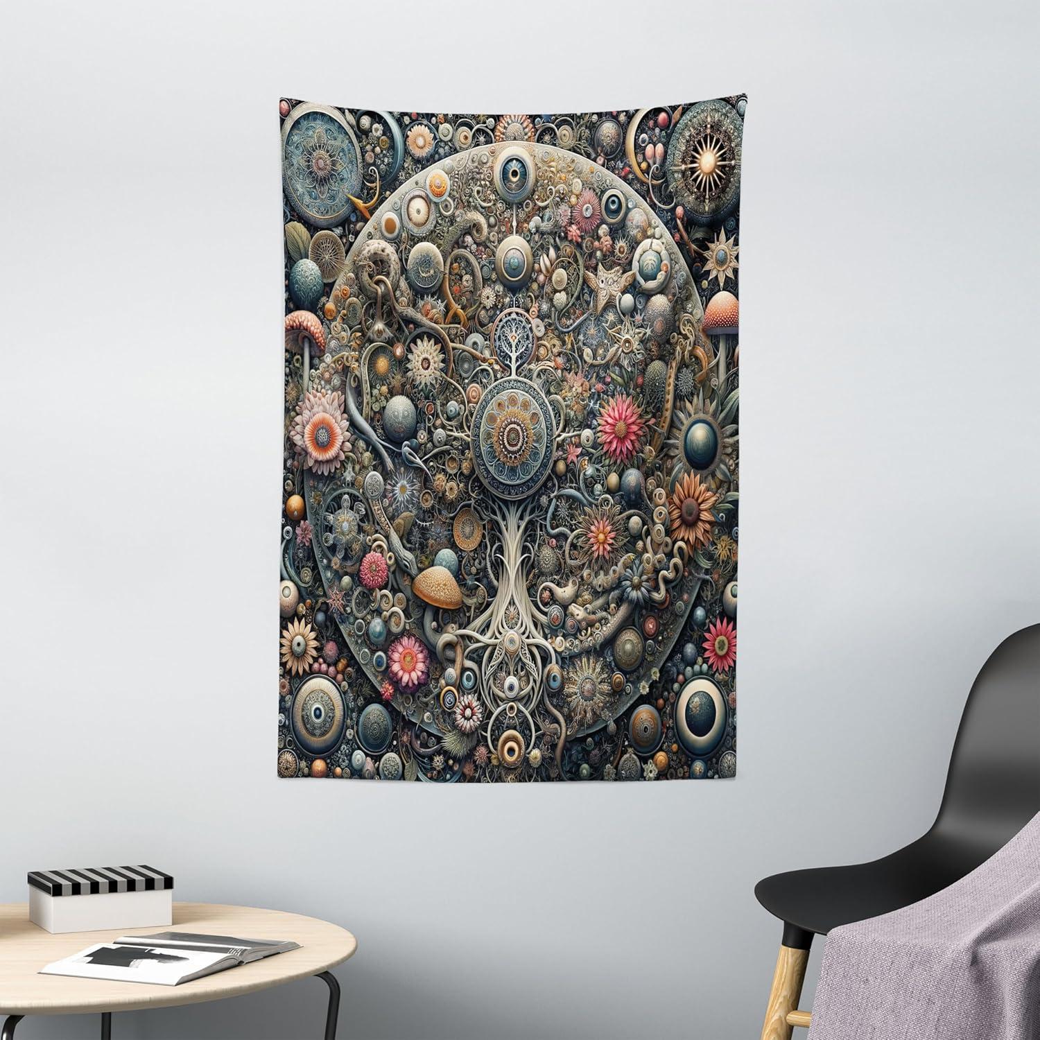 imageAmbesonne Turtle Tapestry Coral Reef and Sea Turtle Close up Photo Bonaire Island Waters Maritime Wide Wall Hanging for Bedroom Living Room Dorm 60 X 40 Pale Coffee Brown BlueDark Slate Blue Teal Pink