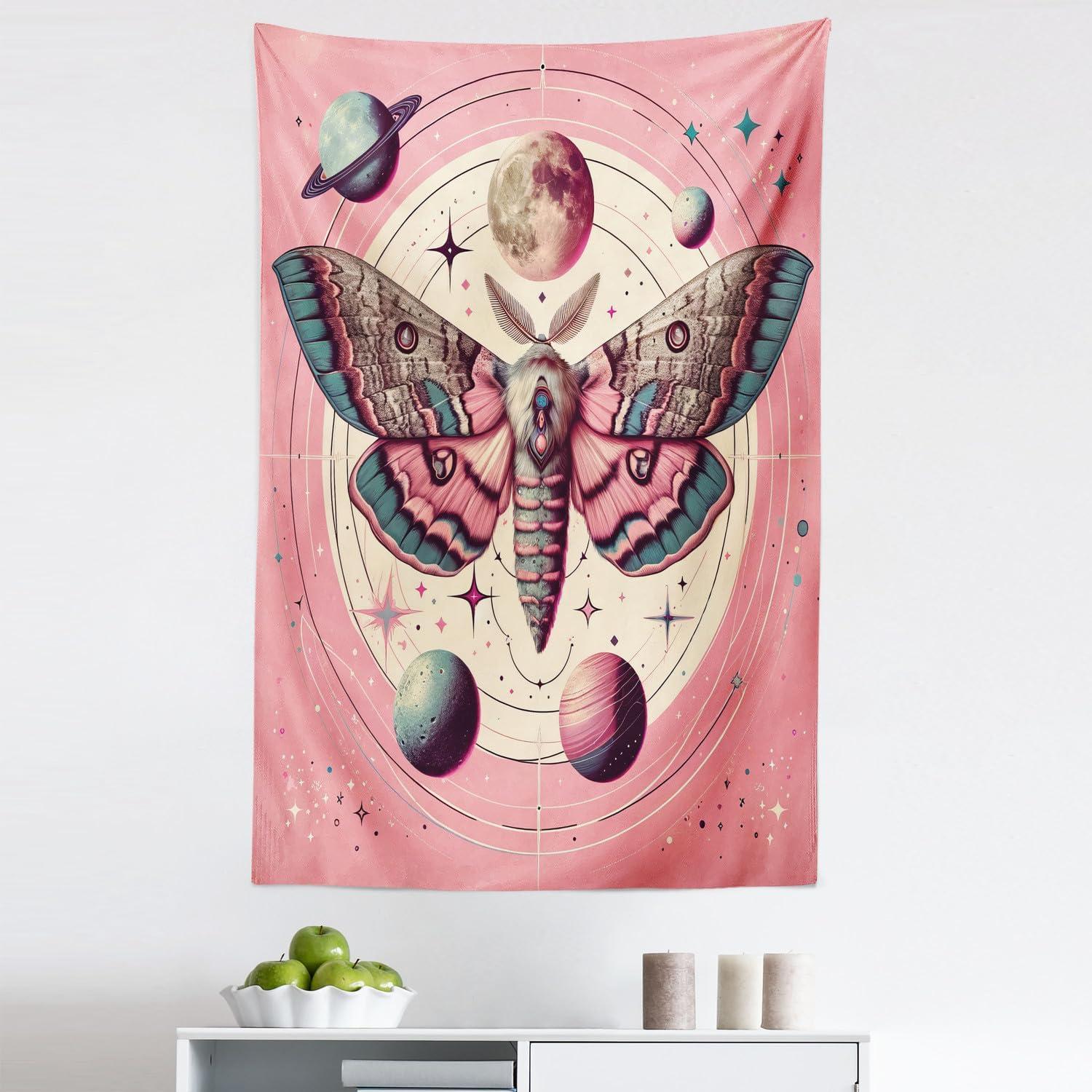 imageAmbesonne Turtle Tapestry Coral Reef and Sea Turtle Close up Photo Bonaire Island Waters Maritime Wide Wall Hanging for Bedroom Living Room Dorm 60 X 40 Pale Coffee Brown BlueRose Cadet Blue