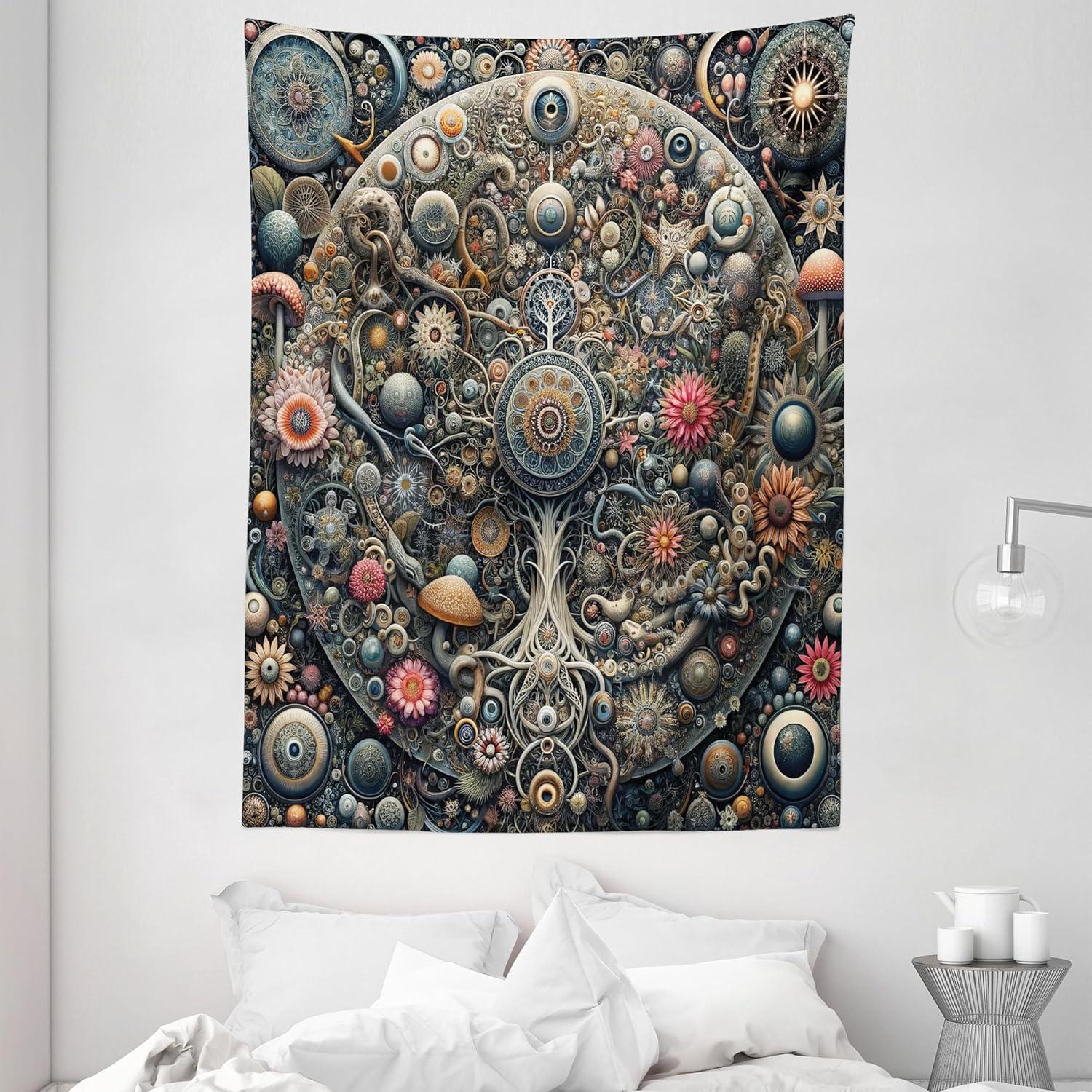 imageAmbesonne Turtle Tapestry Coral Reef and Sea Turtle Close up Photo Bonaire Island Waters Maritime Wide Wall Hanging for Bedroom Living Room Dorm 60 X 40 Pale Coffee Brown BlueDark Slate Blue Teal Pink