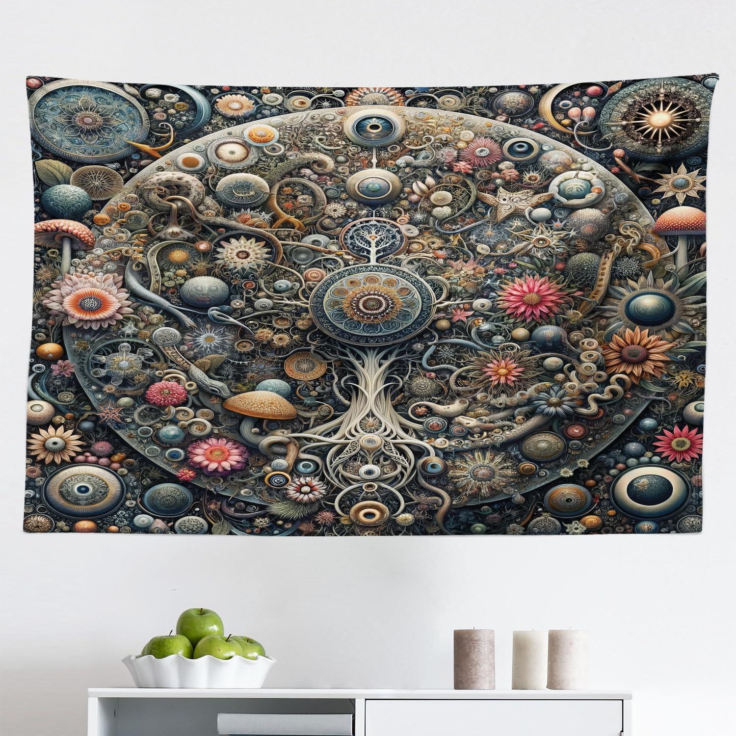 imageAmbesonne Turtle Tapestry Coral Reef and Sea Turtle Close up Photo Bonaire Island Waters Maritime Wide Wall Hanging for Bedroom Living Room Dorm 60 X 40 Pale Coffee Brown BlueDark Slate Blue Teal Pink