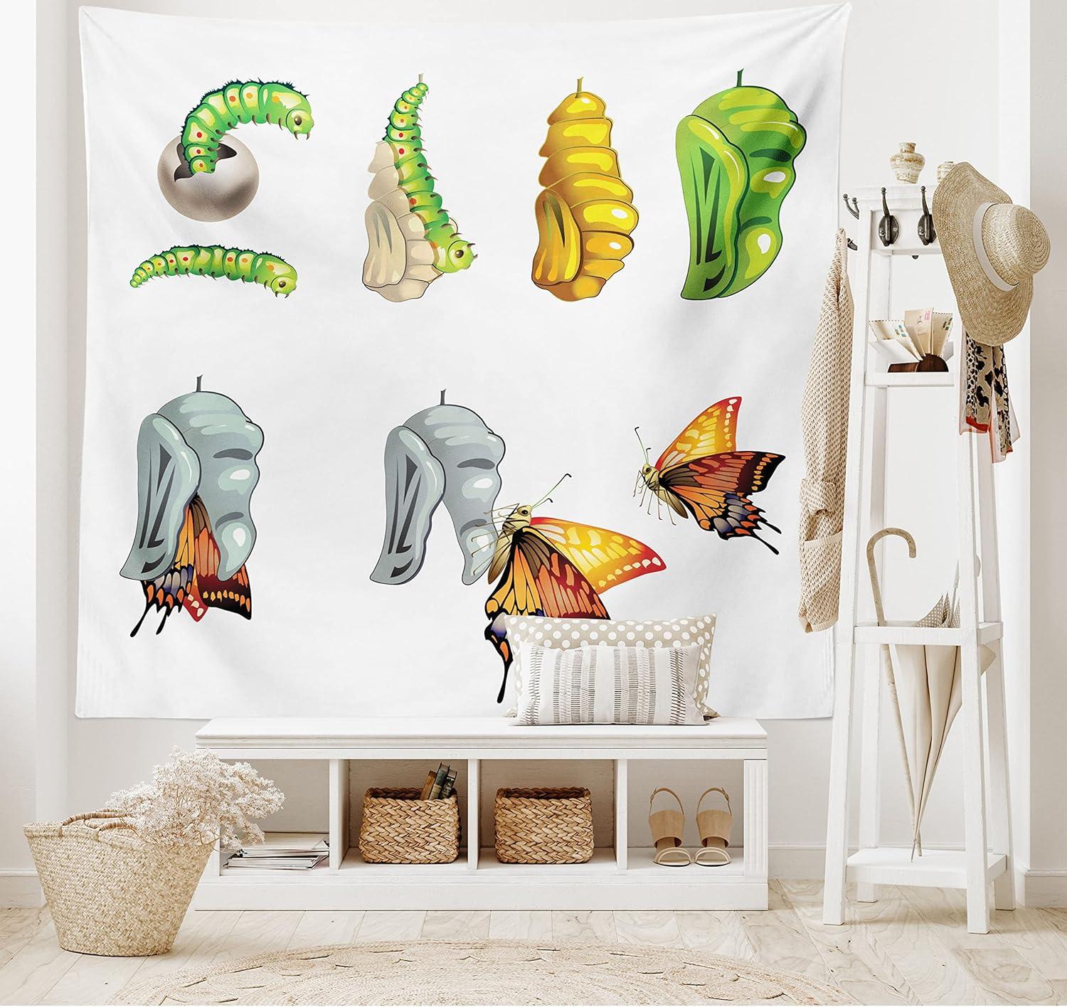 imageAmbesonne Turtle Tapestry Coral Reef and Sea Turtle Close up Photo Bonaire Island Waters Maritime Wide Wall Hanging for Bedroom Living Room Dorm 60 X 40 Pale Coffee Brown BlueGreen Grey Marigold