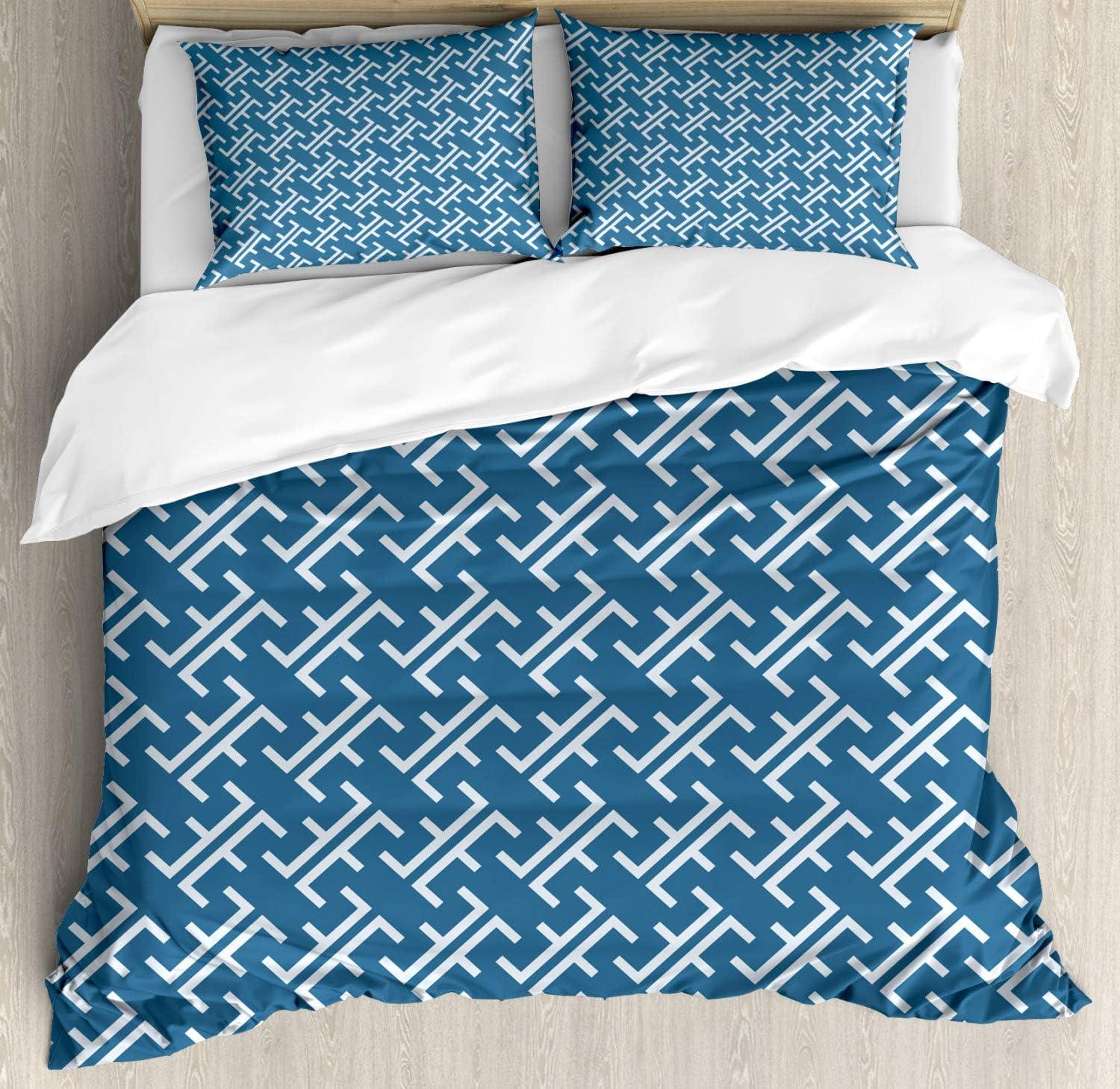 imageAmbesonne Valentine Duvet Cover Set Big Little Heart Motifs on Colorful Background with Dots Romance Love Theme Decorative 3 Piece Bedding Set with 2 Pillow Shams Queen Size Pink GreenDark Blue