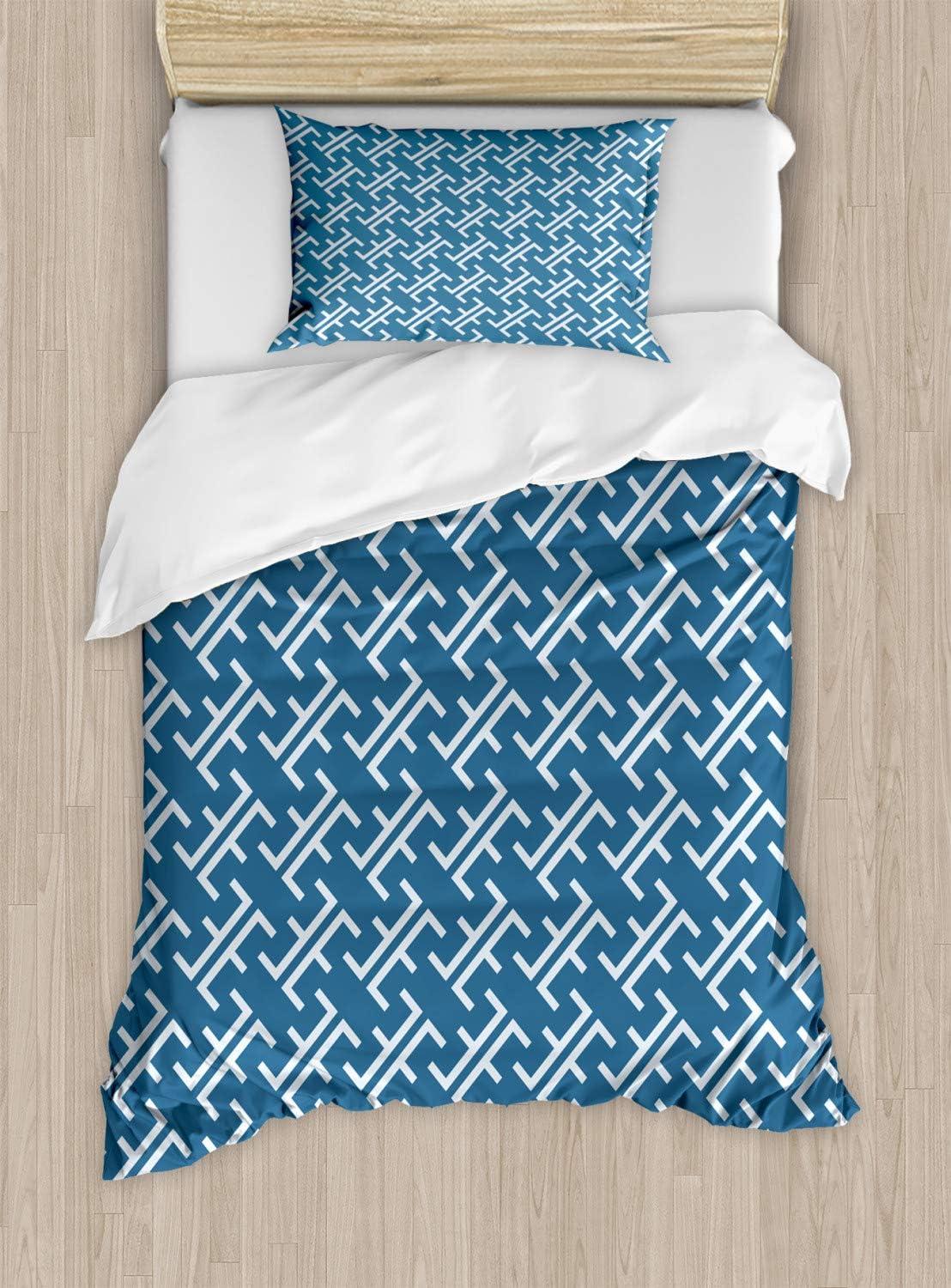 imageAmbesonne Valentine Duvet Cover Set Big Little Heart Motifs on Colorful Background with Dots Romance Love Theme Decorative 3 Piece Bedding Set with 2 Pillow Shams Queen Size Pink GreenDark Blue