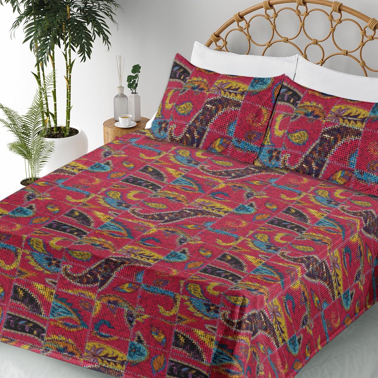 imageAmbesonne Valentines Day Sheet Set Simple Grunge Design Line Hearts Pattern on Striped Backdrop Fitted and Flat Sheet with Pillowcases Bedding Accent 4 Piece Set Calking Dark Coral Coral DimgrayDark Pink Deep Sky Blue