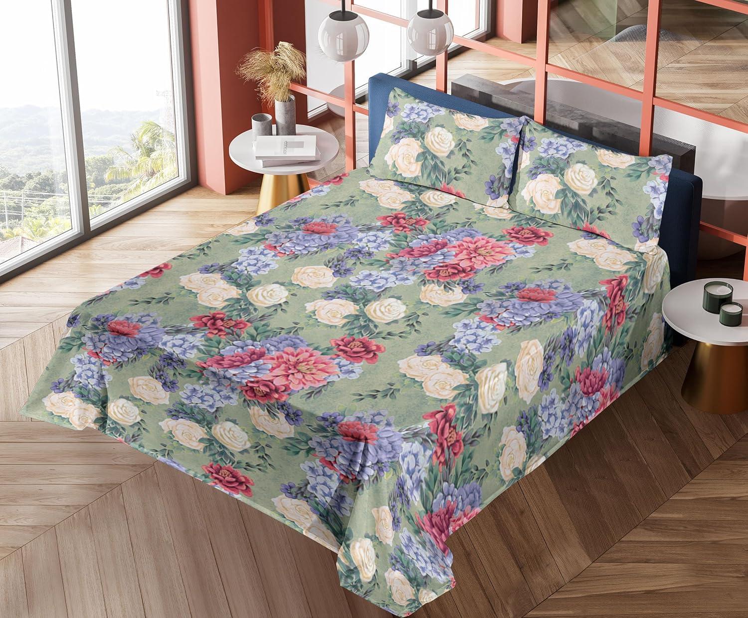imageAmbesonne Valentines Day Sheet Set Simple Grunge Design Line Hearts Pattern on Striped Backdrop Fitted and Flat Sheet with Pillowcases Bedding Accent 4 Piece Set Calking Dark Coral Coral DimgrayDried Rose Laurel Green