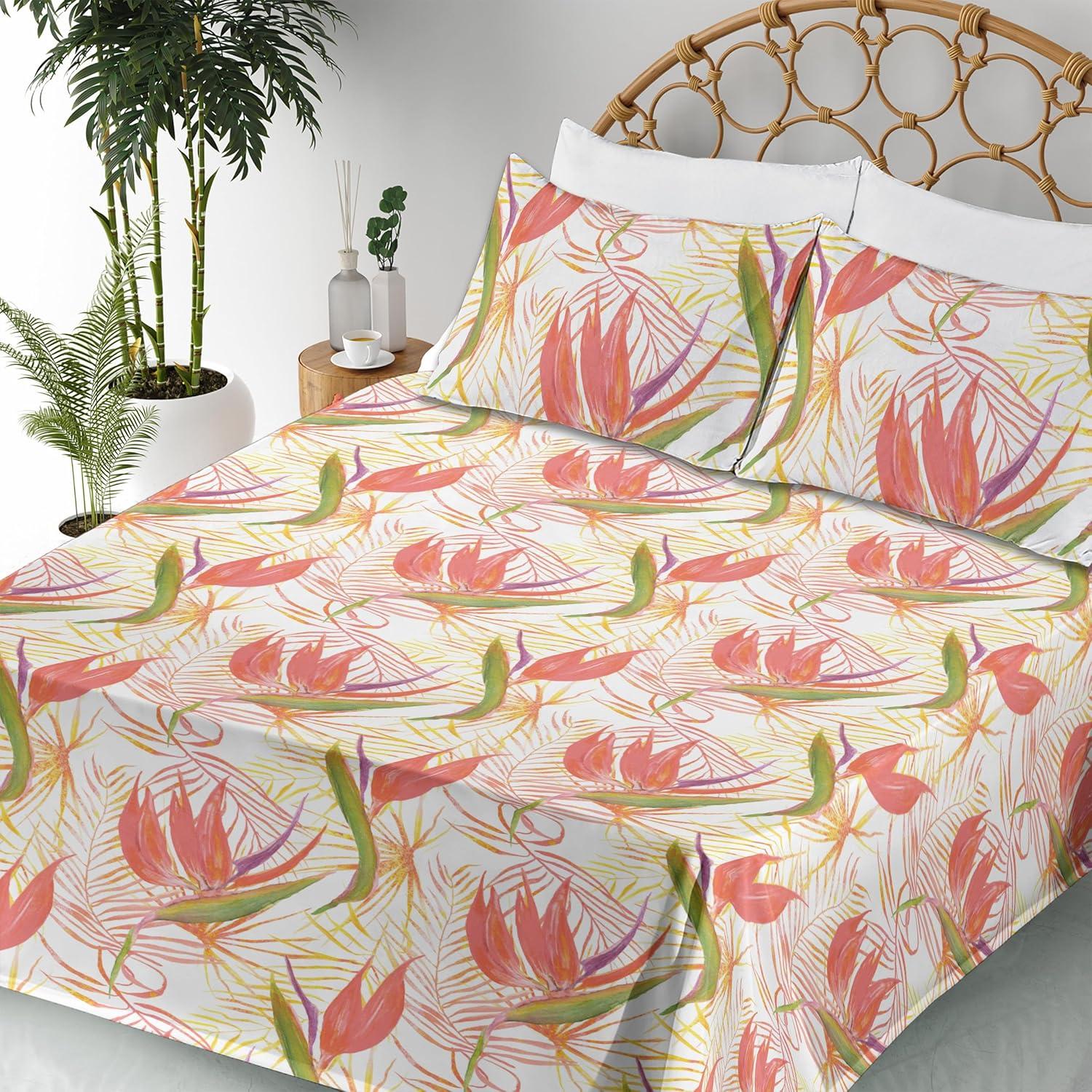 imageAmbesonne Valentines Day Sheet Set Simple Grunge Design Line Hearts Pattern on Striped Backdrop Fitted and Flat Sheet with Pillowcases Bedding Accent 4 Piece Set Calking Dark Coral Coral DimgrayPale Ruby Green