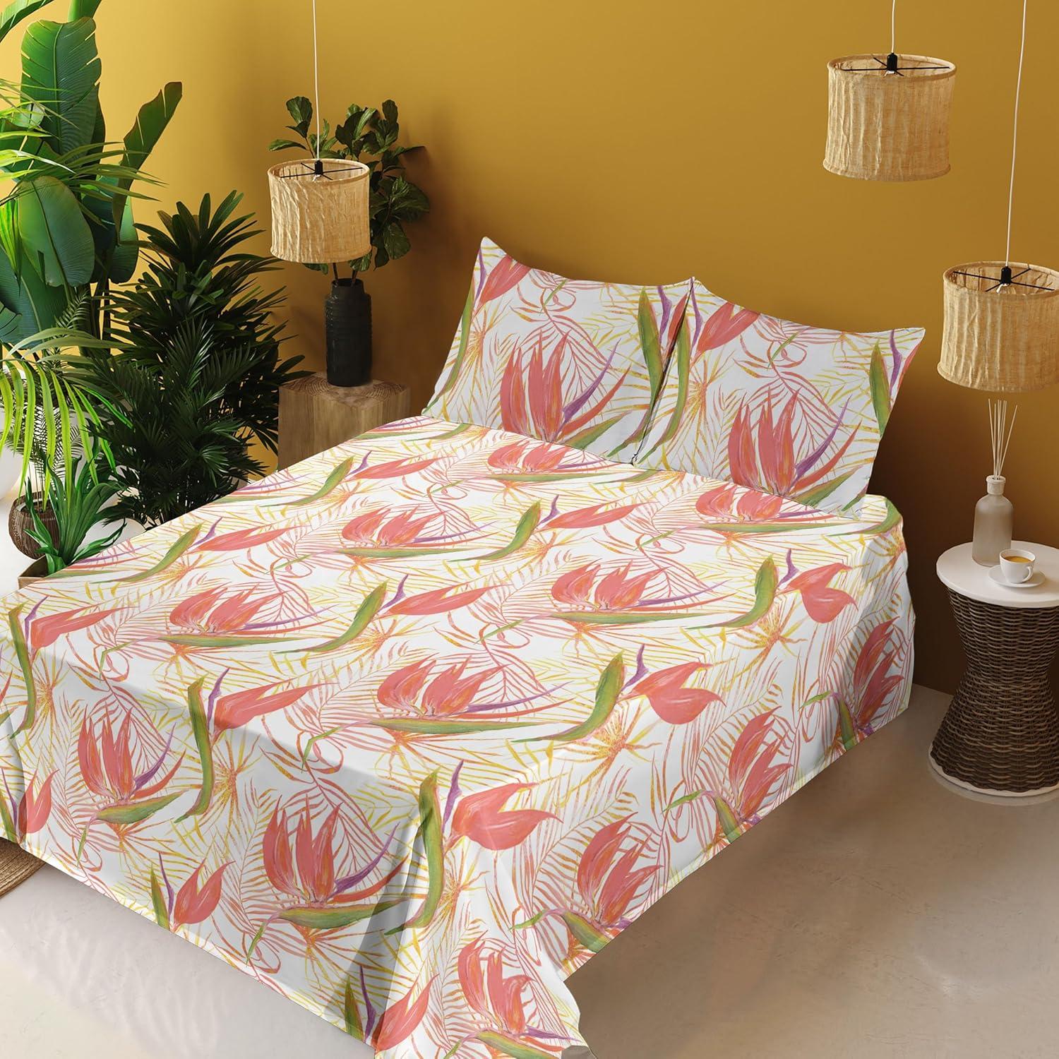 imageAmbesonne Valentines Day Sheet Set Simple Grunge Design Line Hearts Pattern on Striped Backdrop Fitted and Flat Sheet with Pillowcases Bedding Accent 4 Piece Set Calking Dark Coral Coral DimgrayPale Ruby Green