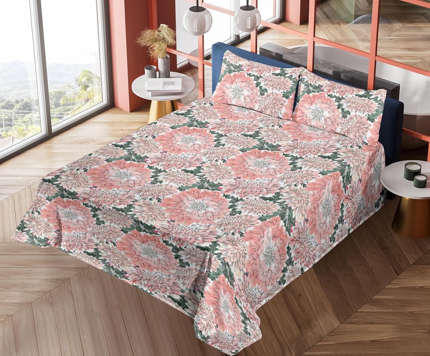 imageAmbesonne Valentines Day Sheet Set Simple Grunge Design Line Hearts Pattern on Striped Backdrop Fitted and Flat Sheet with Pillowcases Bedding Accent 4 Piece Set Calking Dark Coral Coral DimgrayDark Salmon Forest Green