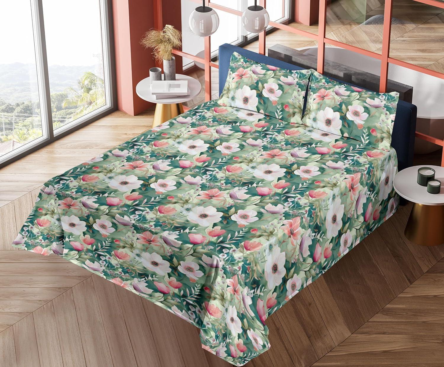 imageAmbesonne Valentines Day Sheet Set Simple Grunge Design Line Hearts Pattern on Striped Backdrop Fitted and Flat Sheet with Pillowcases Bedding Accent 4 Piece Set Calking Dark Coral Coral DimgrayTeal Coral Pale Green