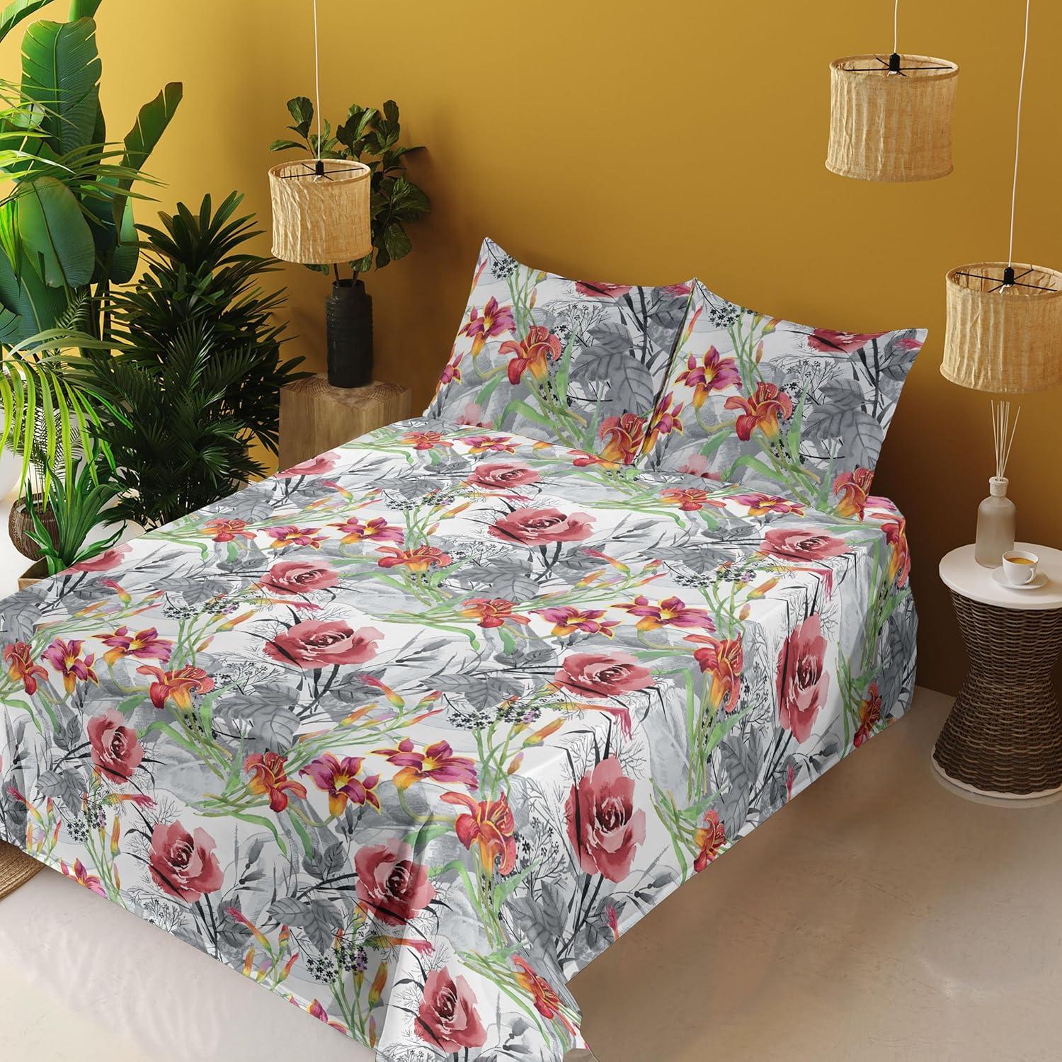 imageAmbesonne Valentines Day Sheet Set Simple Grunge Design Line Hearts Pattern on Striped Backdrop Fitted and Flat Sheet with Pillowcases Bedding Accent 4 Piece Set Calking Dark Coral Coral DimgrayPale Ruby Fern Green Dust