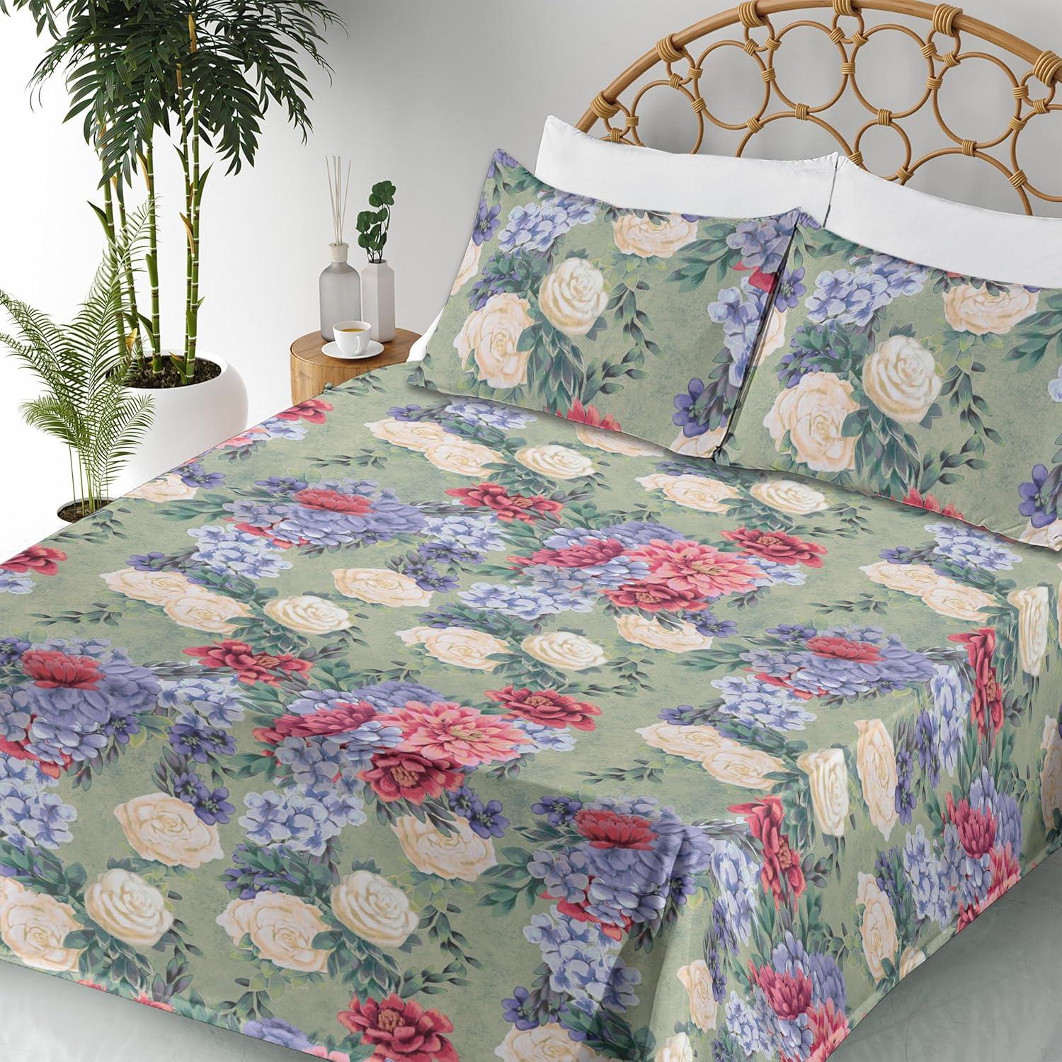 imageAmbesonne Valentines Day Sheet Set Simple Grunge Design Line Hearts Pattern on Striped Backdrop Fitted and Flat Sheet with Pillowcases Bedding Accent 4 Piece Set Calking Dark Coral Coral DimgrayDried Rose Laurel Green