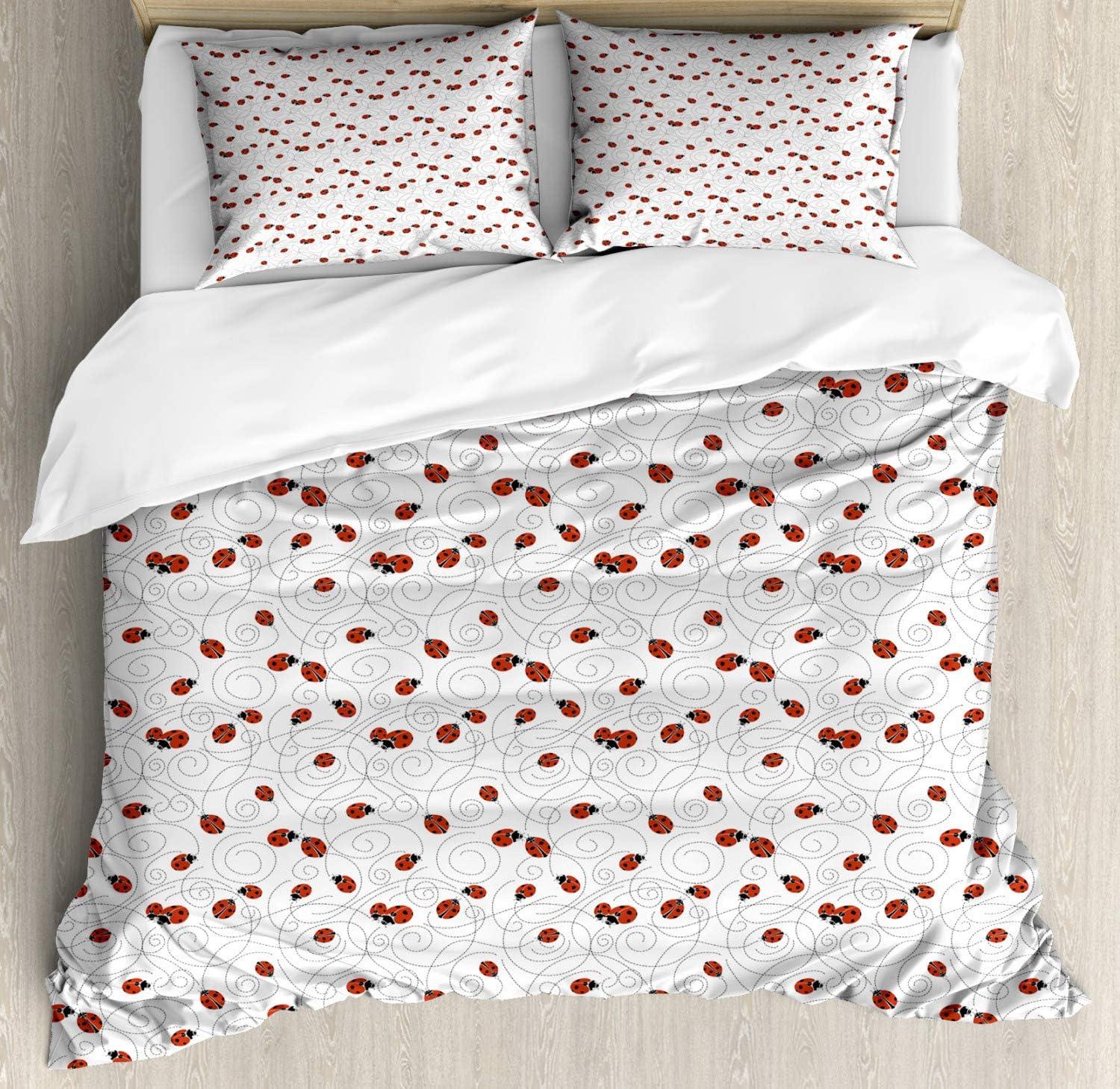 imageAmbesonne Watercolor Flowers Duvet Cover Sets Classical Feminine Rose Branch Bouquet Romantic Essence Valentines Bedding Set with 2 Duvet Covers amp 2 Pillowcases 2 Pack Twin Size Violet BlueRed White Black