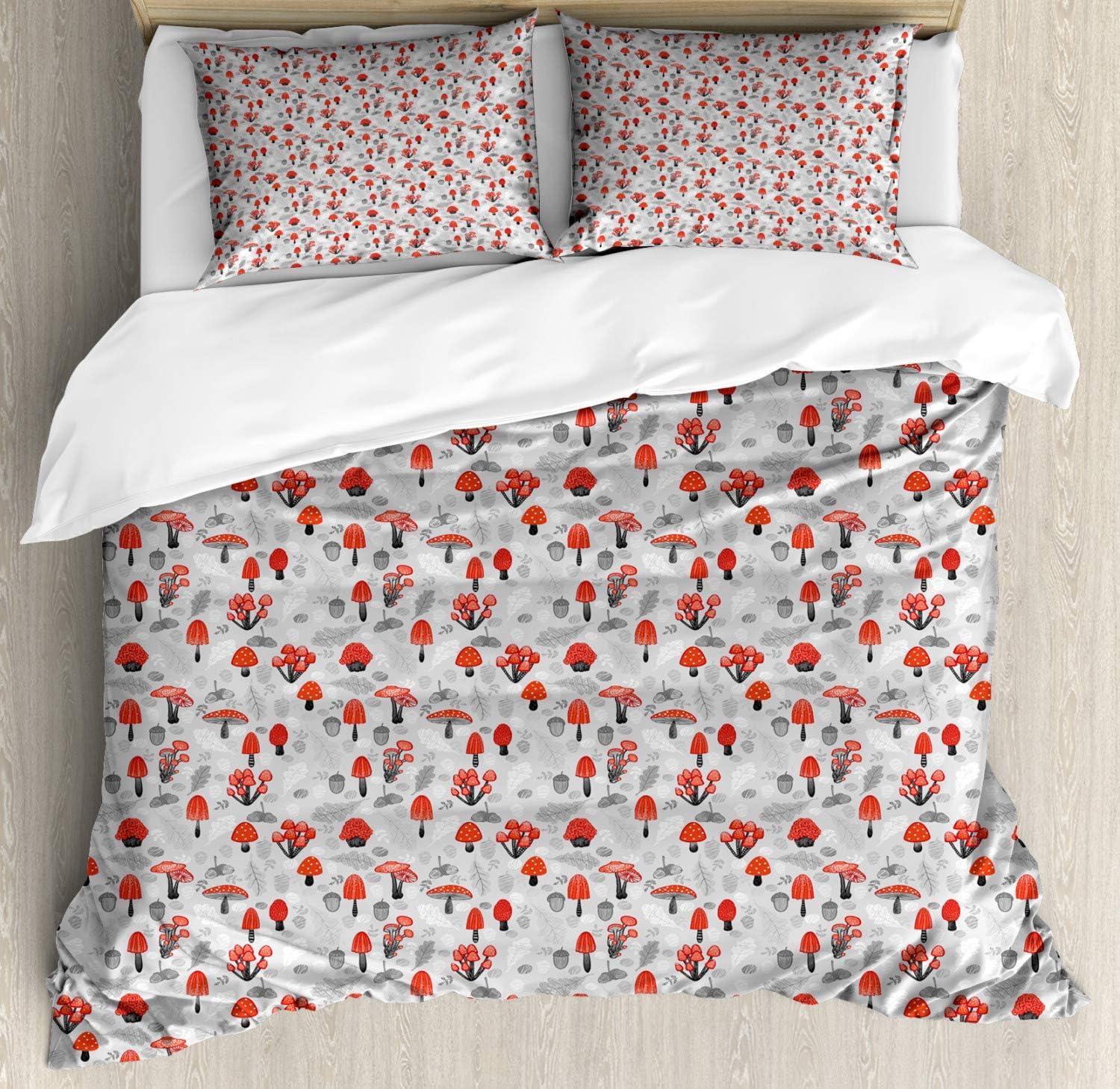 imageAmbesonne Watercolor Flowers Duvet Cover Sets Classical Feminine Rose Branch Bouquet Romantic Essence Valentines Bedding Set with 2 Duvet Covers amp 2 Pillowcases 2 Pack Twin Size Violet BlueVermilion Pale Grey