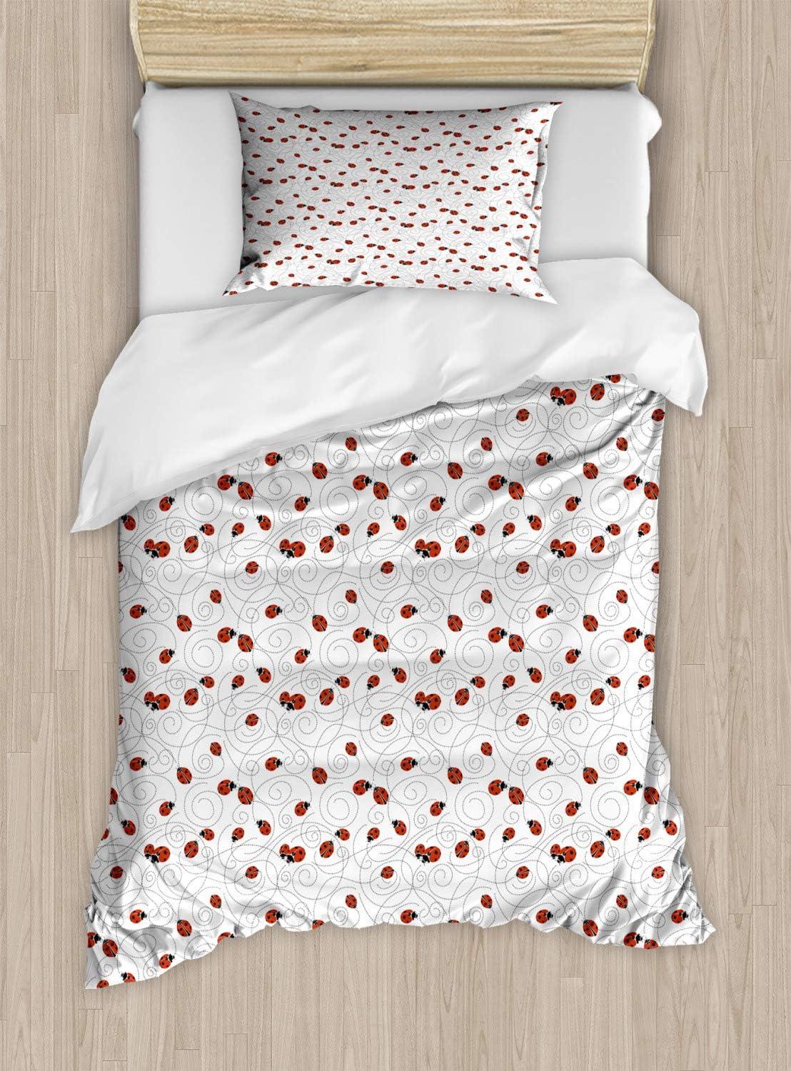 imageAmbesonne Watercolor Flowers Duvet Cover Sets Classical Feminine Rose Branch Bouquet Romantic Essence Valentines Bedding Set with 2 Duvet Covers amp 2 Pillowcases 2 Pack Twin Size Violet BlueRed White Black