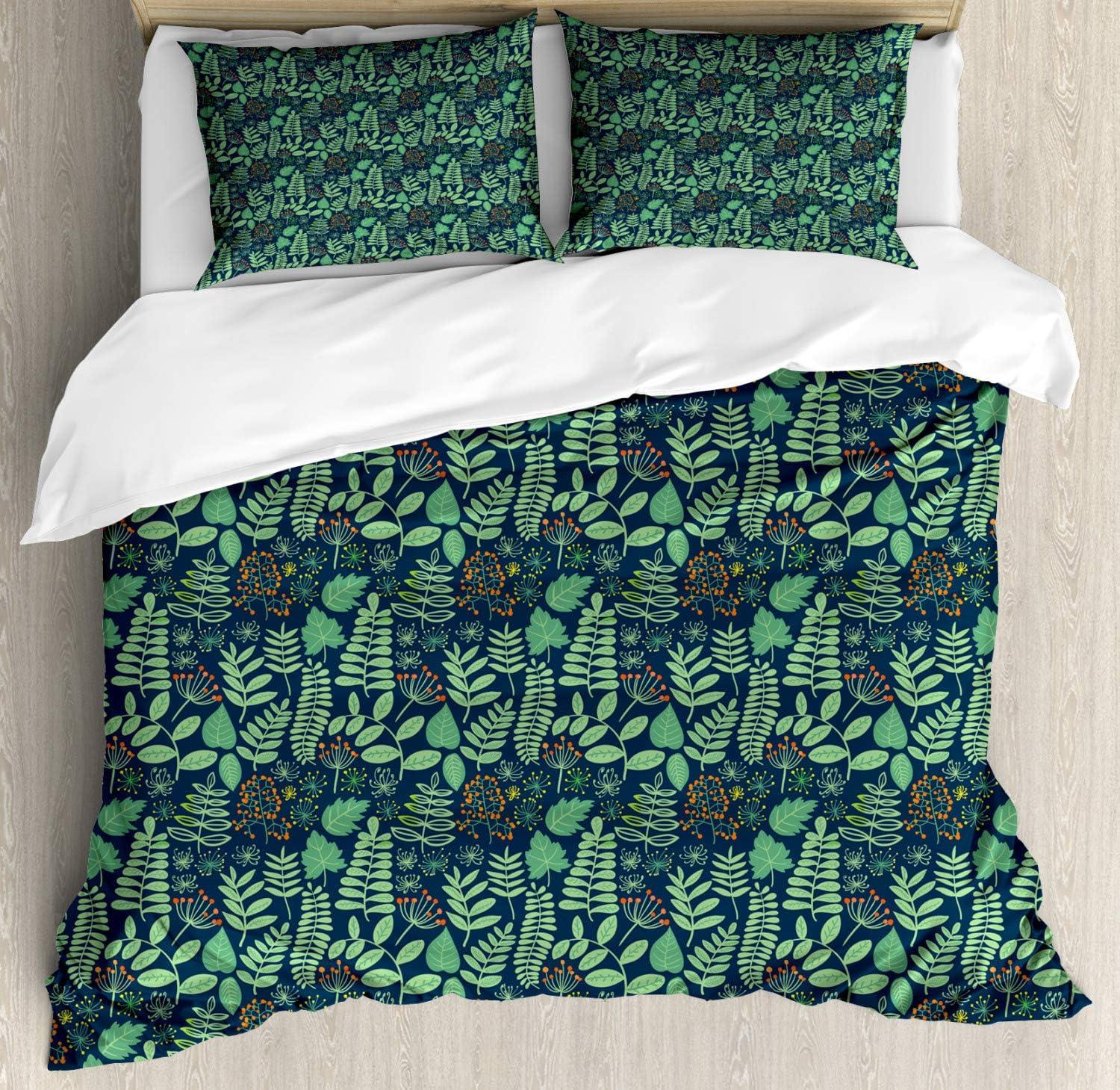 imageAmbesonne Watercolor Flowers Duvet Cover Sets Classical Feminine Rose Branch Bouquet Romantic Essence Valentines Bedding Set with 2 Duvet Covers amp 2 Pillowcases 2 Pack Twin Size Violet BlueDark Blue Orange