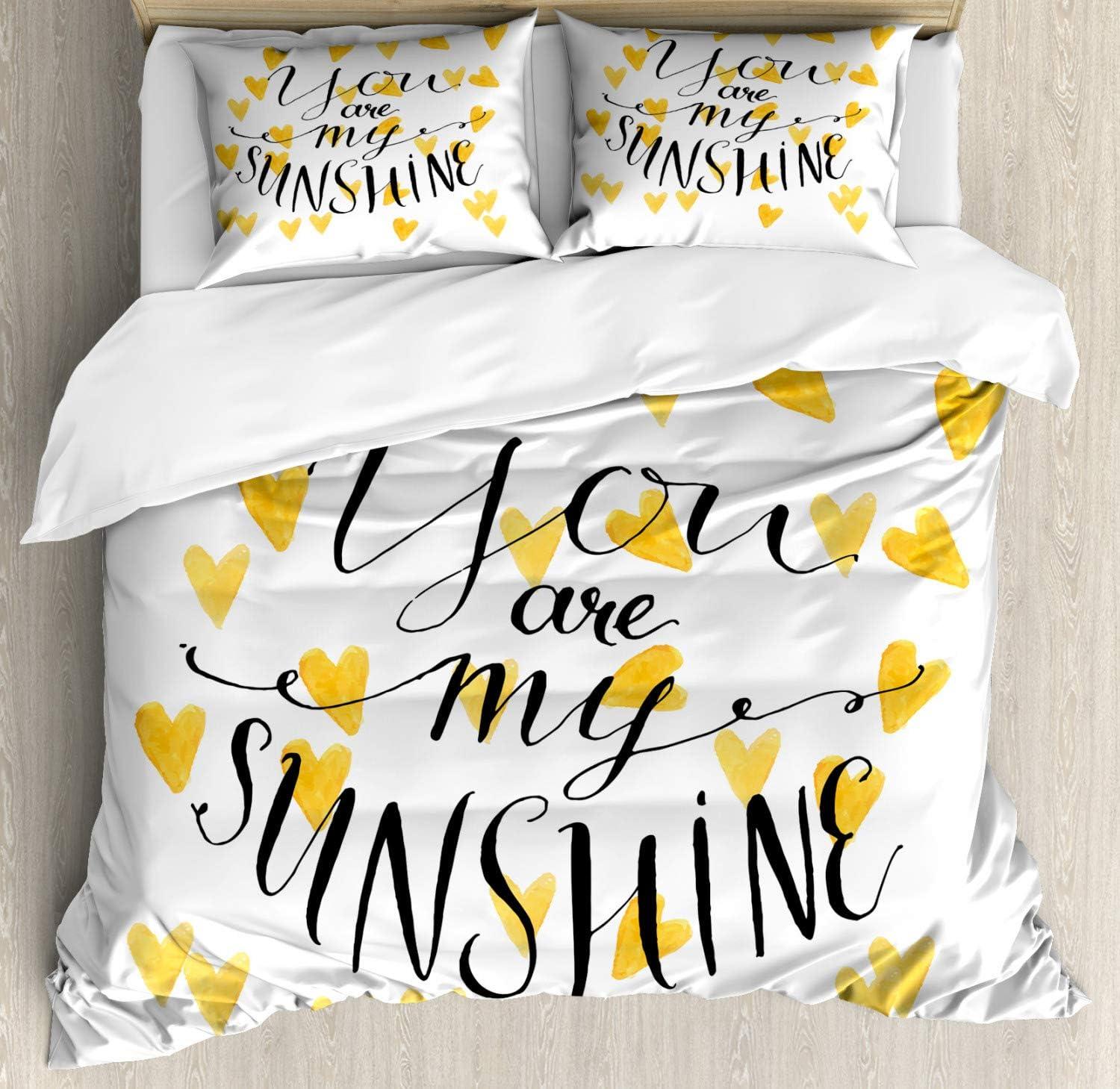 imageAmbesonne Watercolor Flowers Duvet Cover Sets Classical Feminine Rose Branch Bouquet Romantic Essence Valentines Bedding Set with 2 Duvet Covers amp 2 Pillowcases 2 Pack Twin Size Violet BlueEarth Yellow White