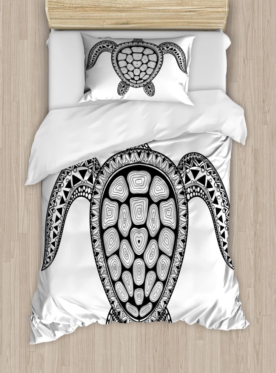 imageAmbesonne Watercolor Flowers Duvet Cover Sets Classical Feminine Rose Branch Bouquet Romantic Essence Valentines Bedding Set with 2 Duvet Covers amp 2 Pillowcases 2 Pack Twin Size Violet BlueBlack Grey and White