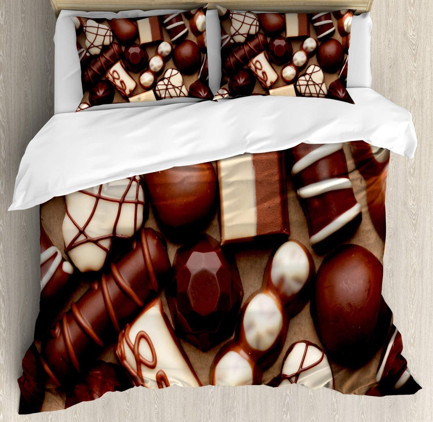 imageAmbesonne You and Me Duvet Cover Sets Romantic Couple Lovers in a Heart Shape with Love Words Valentines Bedding Set with 2 Duvet Covers amp 4 Pillowcases 2 Pack King Size Pale Pink Mauve TaupeDark Brown Ivory