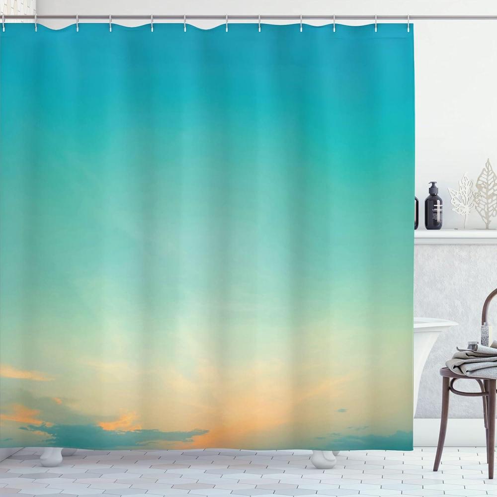 imageAmbesonne Green Shower Curtain Delicate Floral Huddle with Leaves Bohemian Romantic Concept Sage Tones Cloth Fabric Bathroom Decor Set with Hooks 69 W x 70 L Jade Green Pale EggshellTurquoise Orange