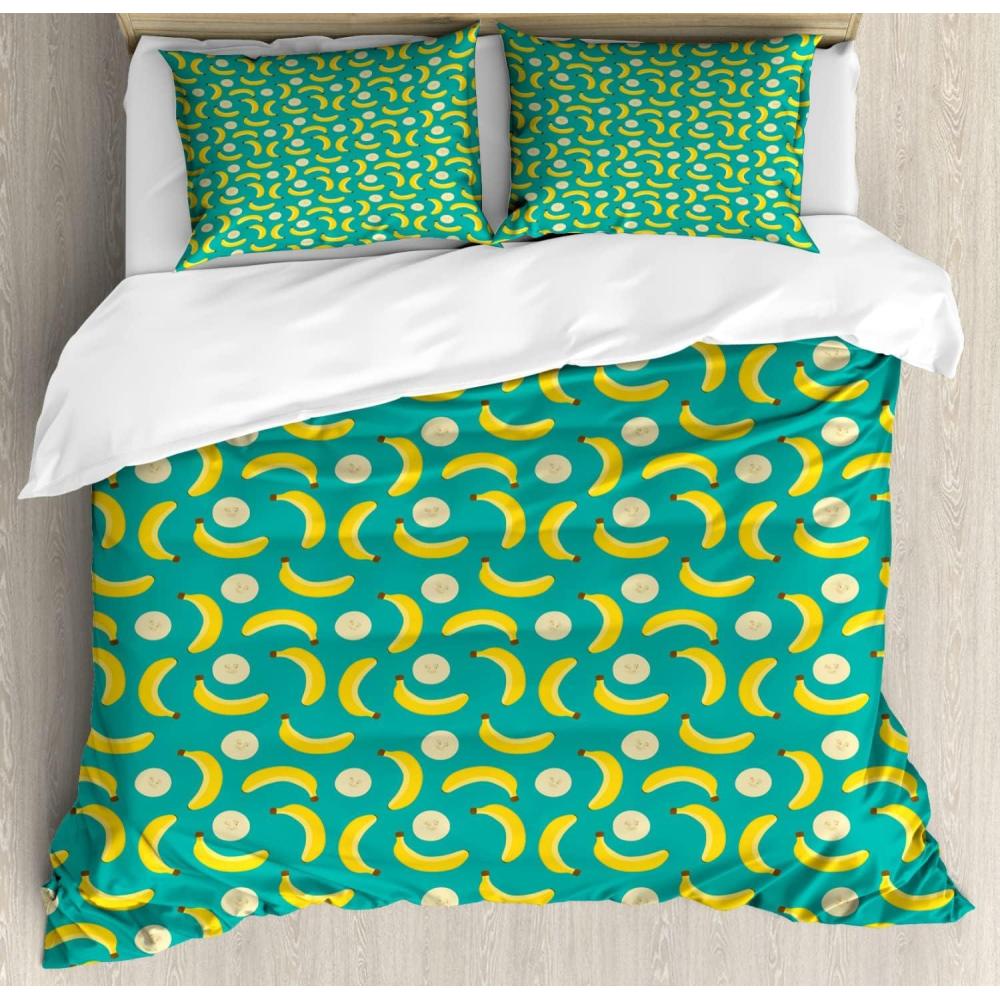 imageAmbesonne Heart Duvet Cover Sets Repetitive Romantic Plaid Motif Hearts Valentines Bedding Set with 2 Duvet Covers amp 4 Pillowcases 2 Pack King Size Champagne MulticolorSeafoam Mustard