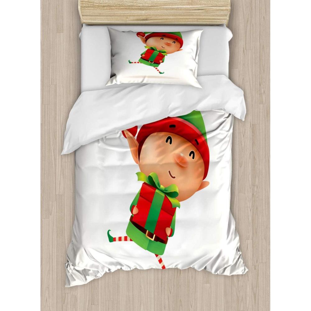 imageAmbesonne Heart Duvet Cover Sets Repetitive Romantic Plaid Motif Hearts Valentines Bedding Set with 2 Duvet Covers amp 4 Pillowcases 2 Pack King Size Champagne MulticolorFern Green Vermilion