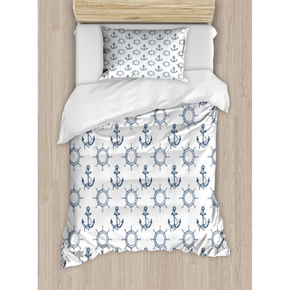 imageAmbesonne I Love You Duvet Cover Set Hand Writing with Infinity Romantic Red Hearts Valentines Day Theme Decorative 3 Piece Bedding Set with 2 Pillow Shams Queen Size Red Black WhiteNavy Blue and White